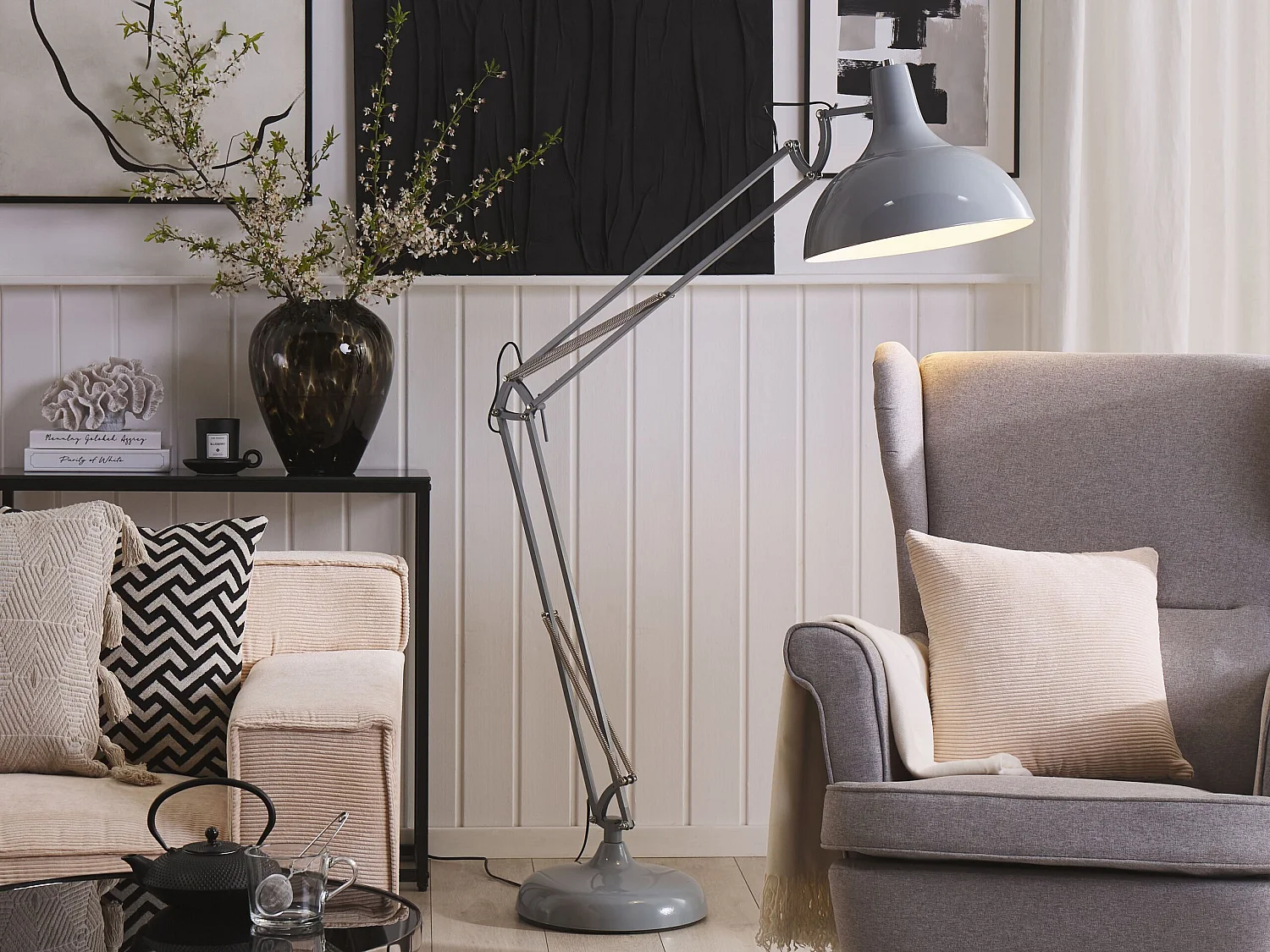 Staande lamp grijs PARANA