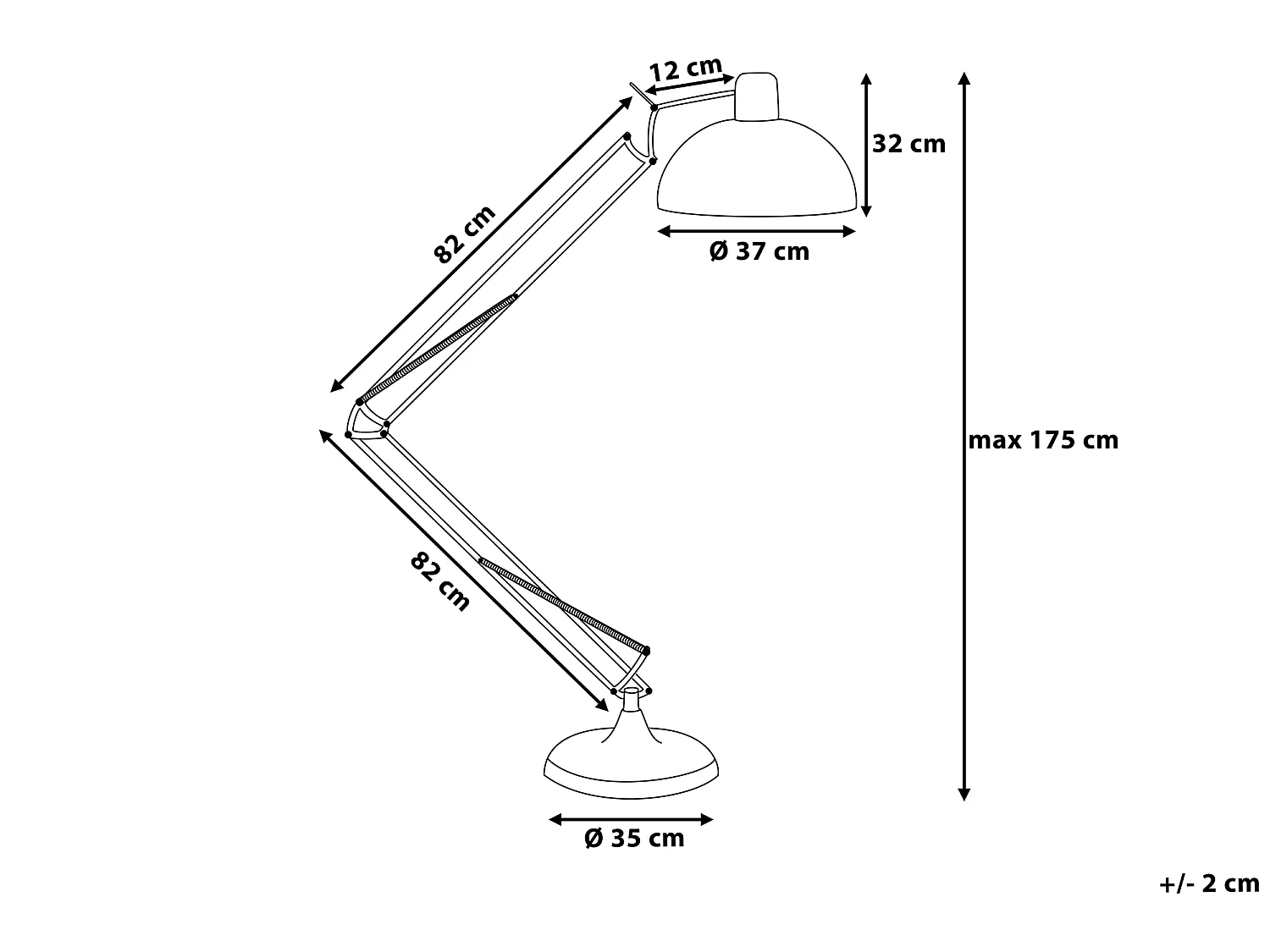Staande lamp grijs PARANA