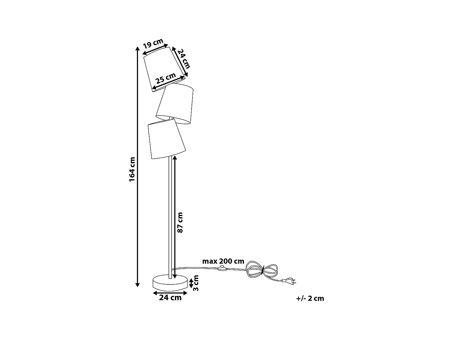 Stehlampe RIO GRANDE Metall Schwarz