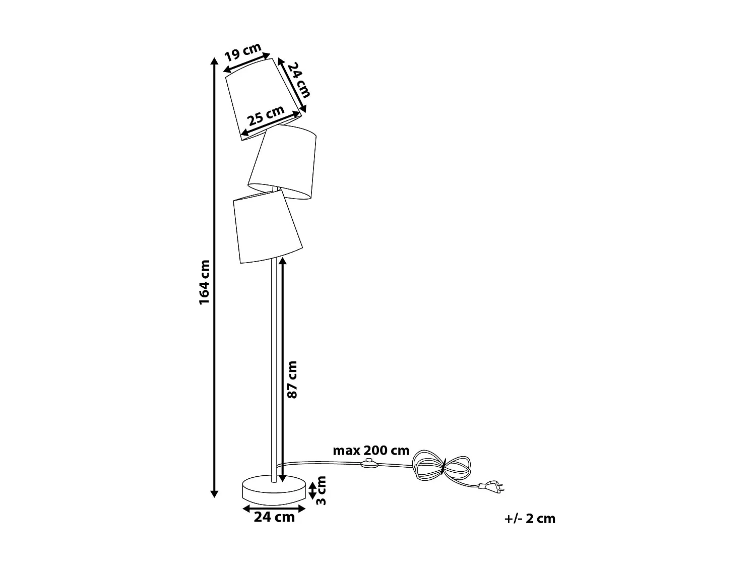 Staande lamp RIO GRANDE Metaal Zwart