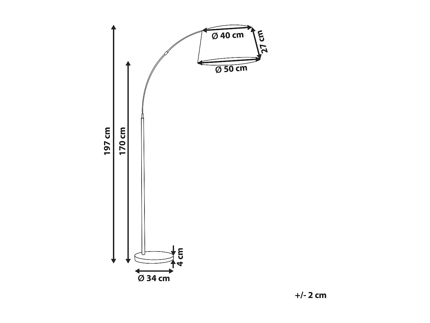 Lampada da pavimento YABUS Metallo Nero