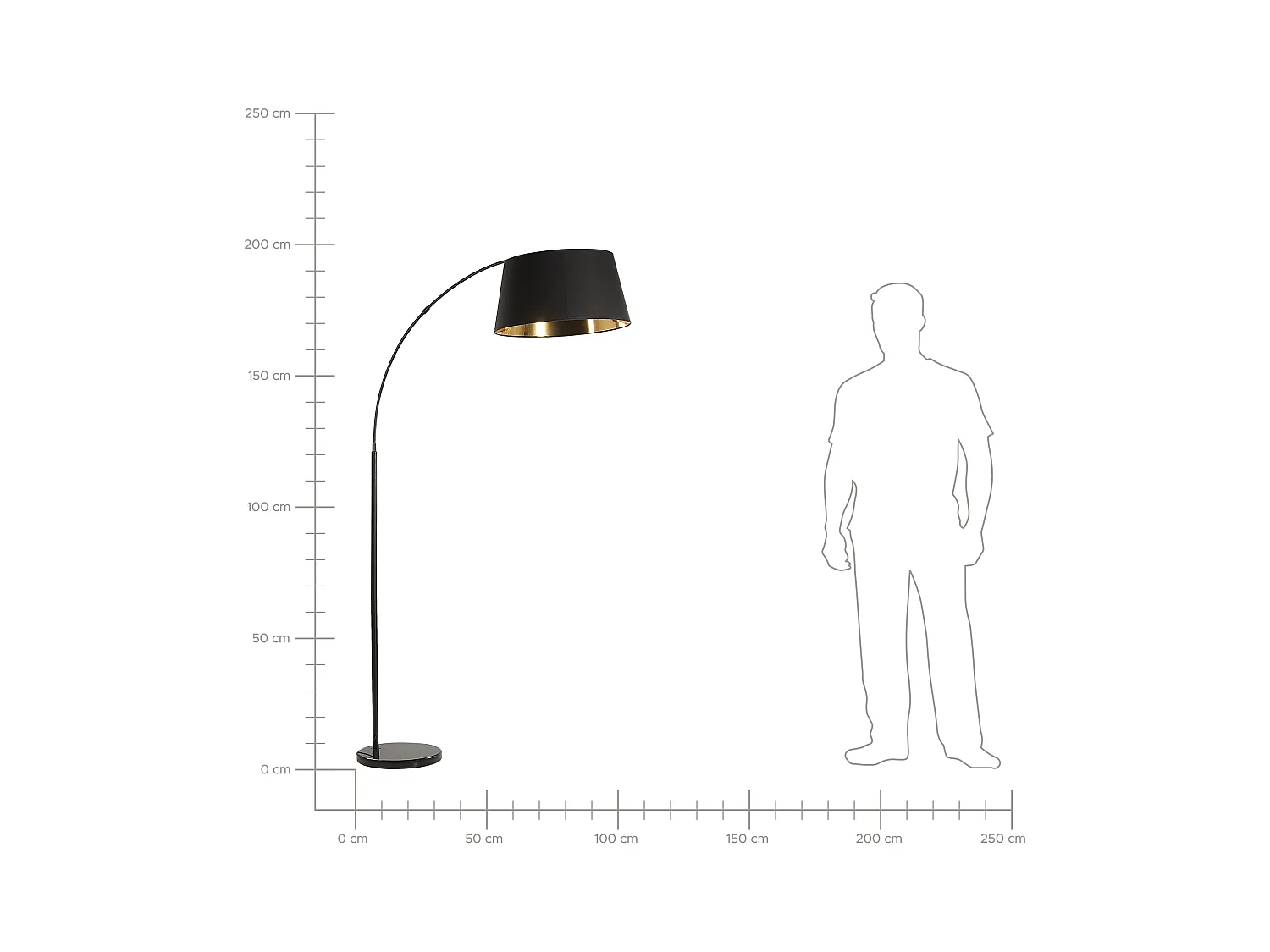 Stehlampe YABUS Metall Schwarz