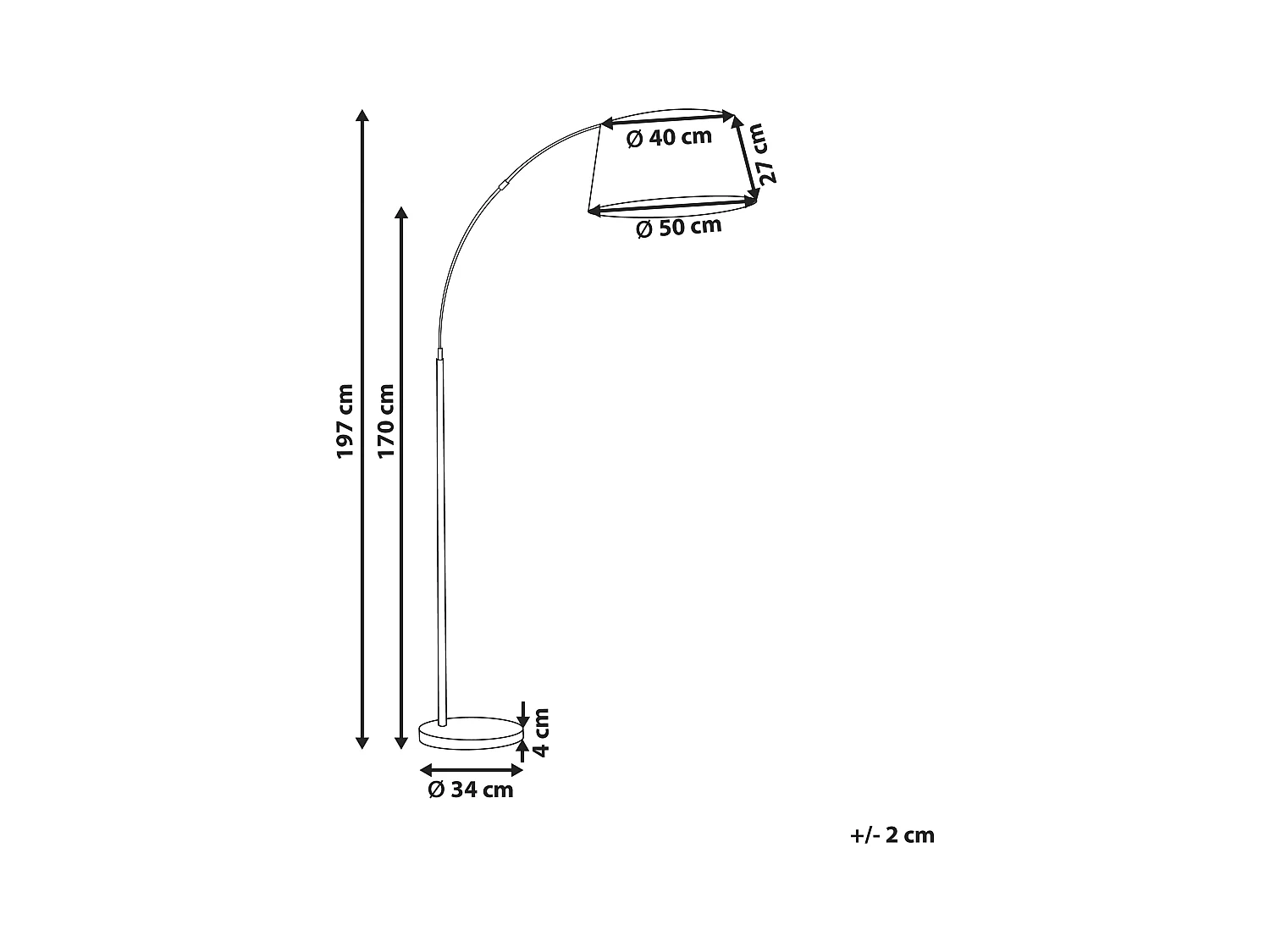 Stehlampe YABUS Metall Schwarz