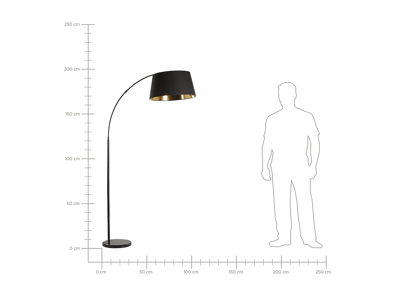 Lampadaire YABUS Métal Noir