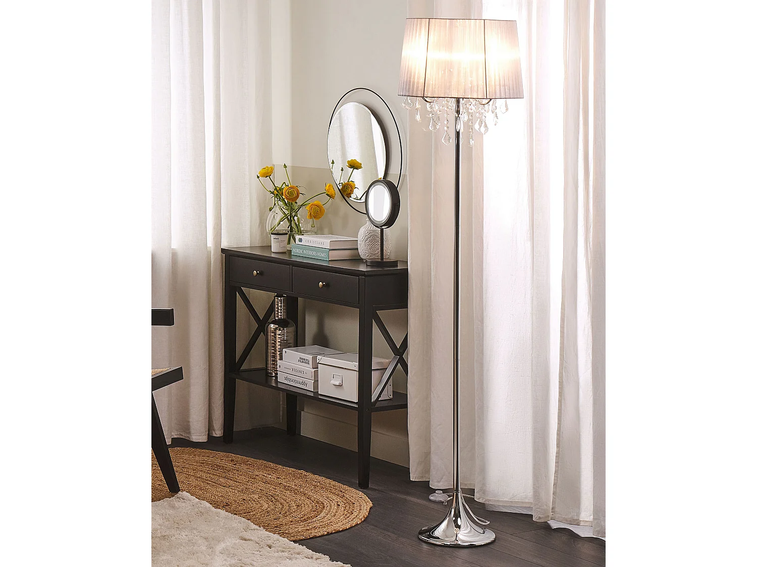 Lampadaire EVANS Métal Gris clair