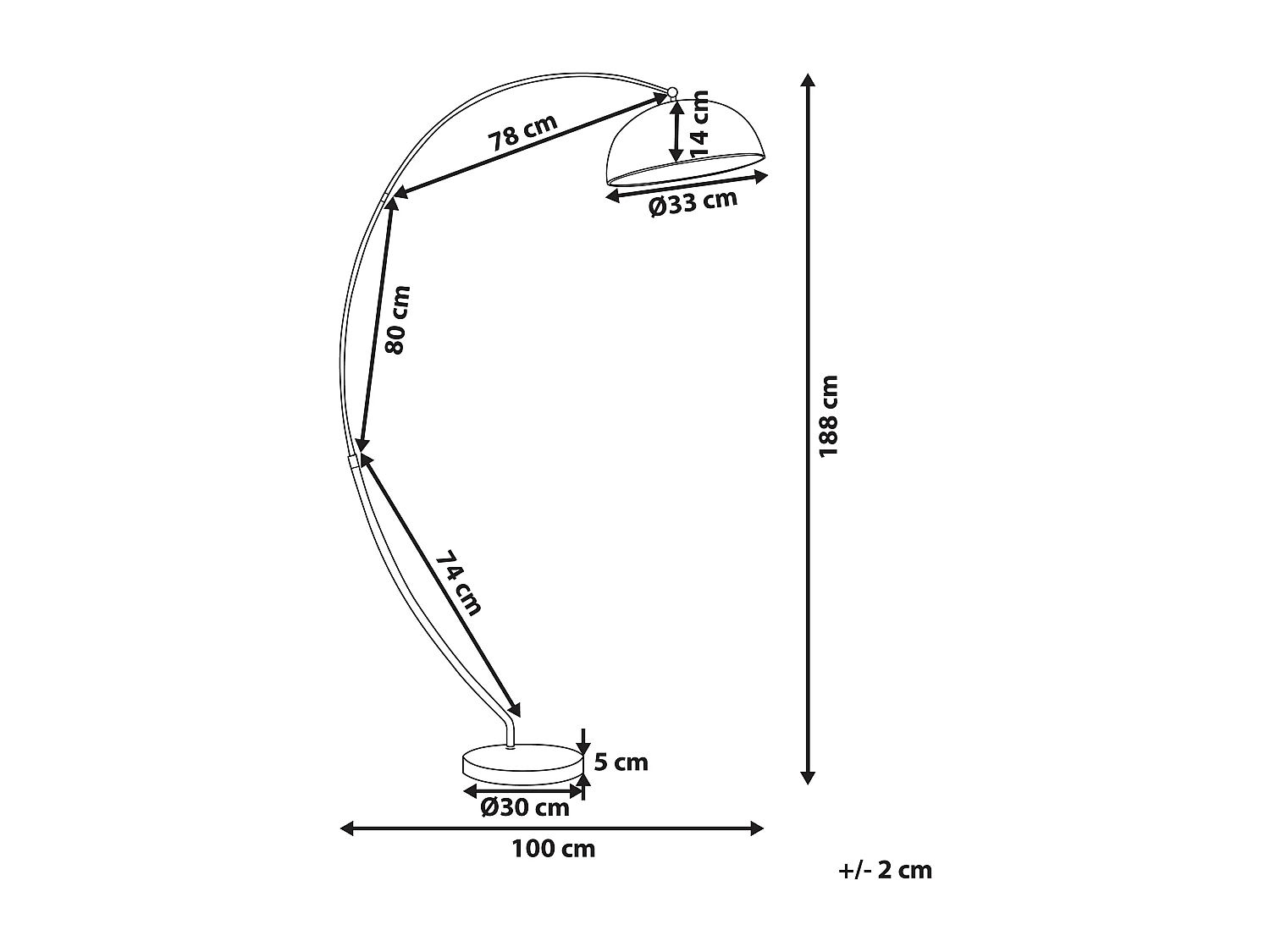 Lámpara de pie KAMA Metal Plateado