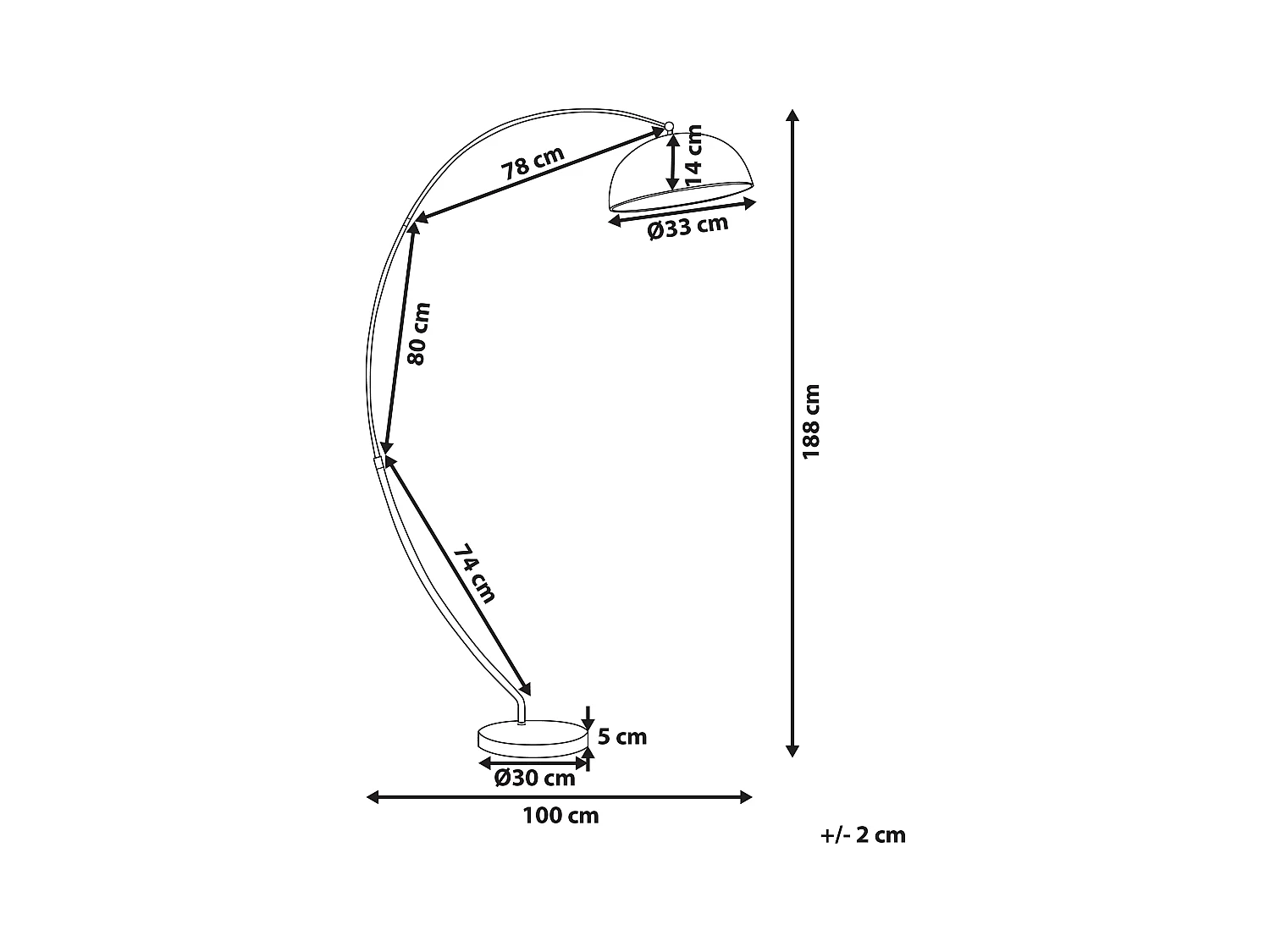 Stehlampe KAMA Metall Silber