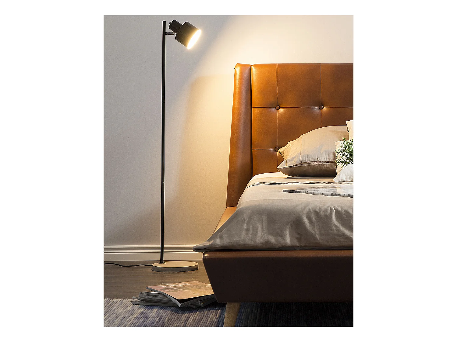 Lampadaire CORBONES Réglable Métal Noir