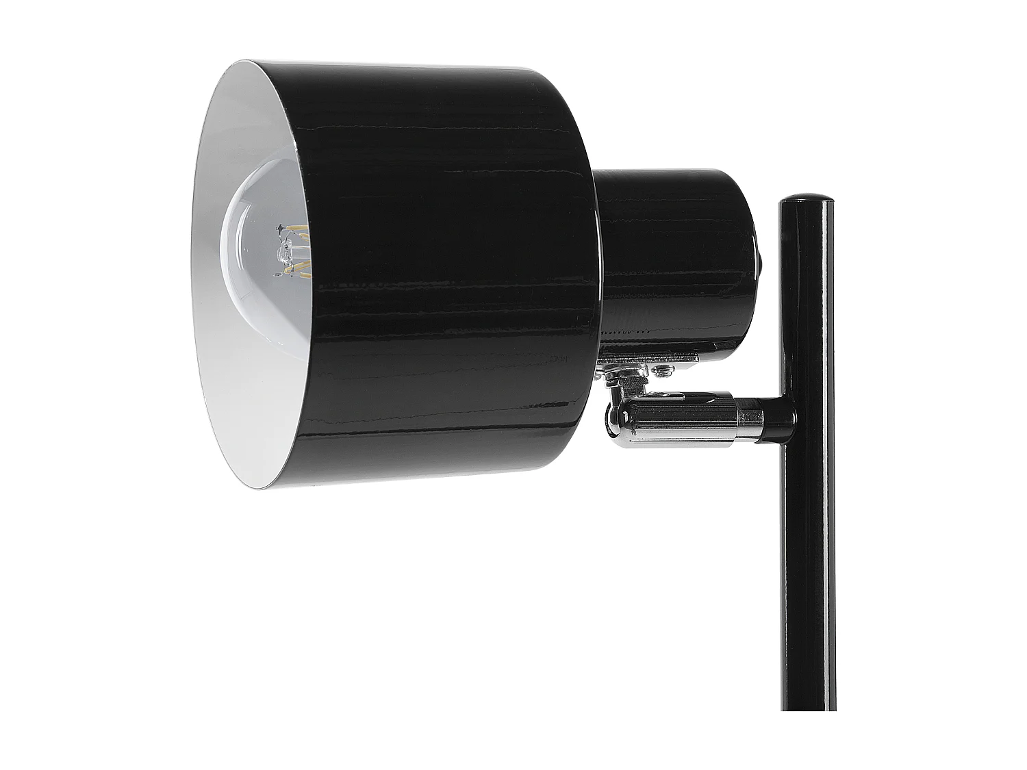 Minimalistische Stehlampe runder Lampenschirm Metall/Beton schwarz Corbones