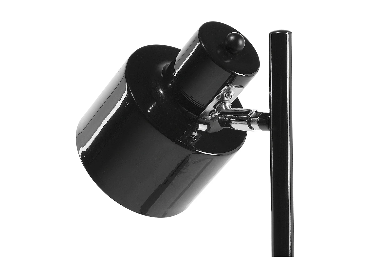 Minimalistische Stehlampe runder Lampenschirm Metall/Beton schwarz Corbones