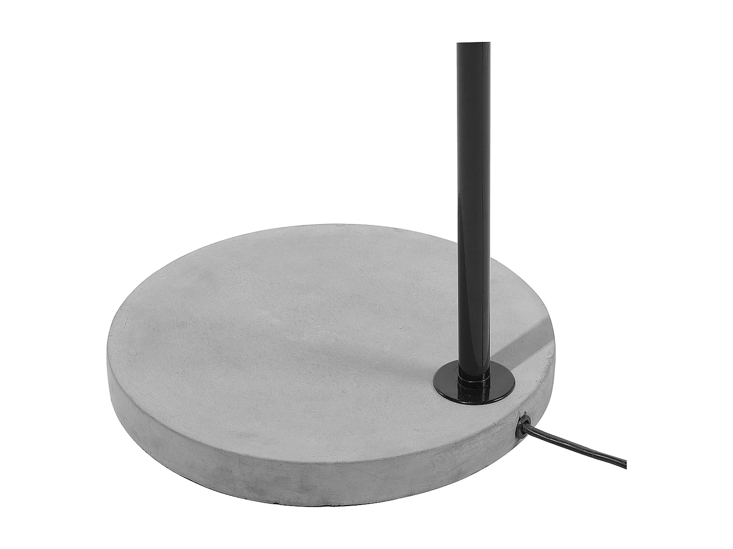 Minimalistische Stehlampe runder Lampenschirm Metall/Beton schwarz Corbones