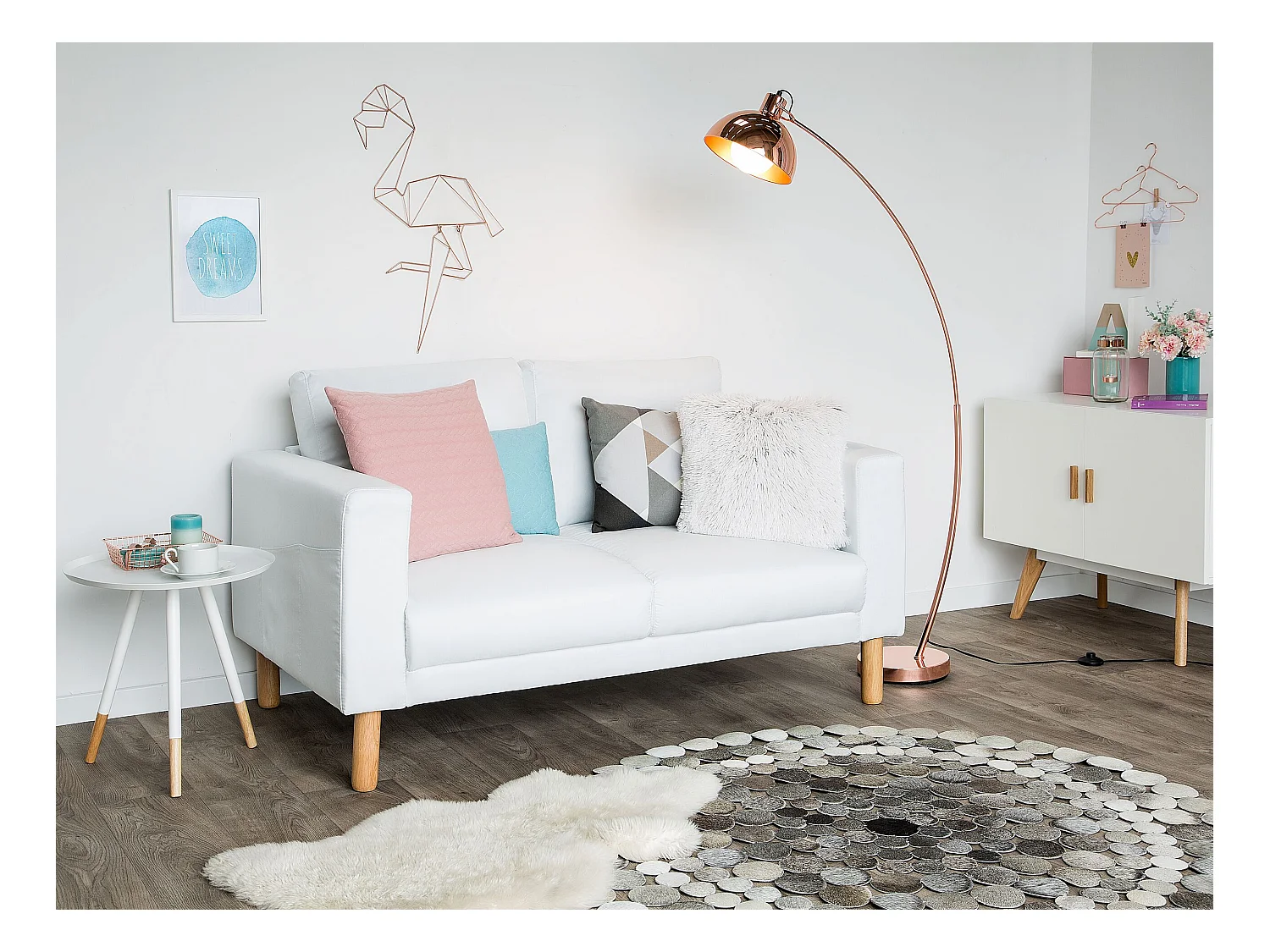 Staande lamp DINTEL Metaal Koper