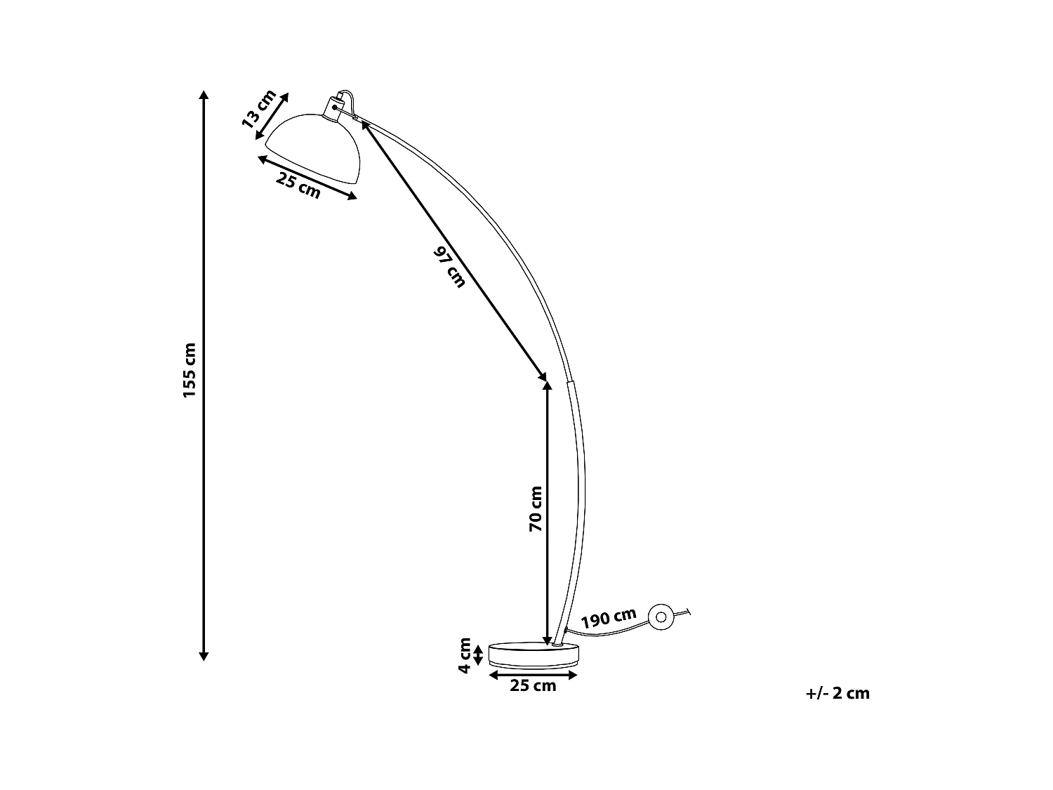 Staande lamp DINTEL Metaal Koper