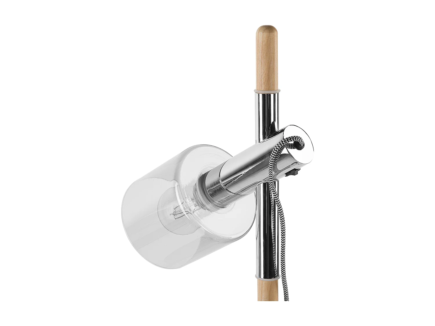 Staande lamp OWENS Verstelbaar Hout Lichtgrijs