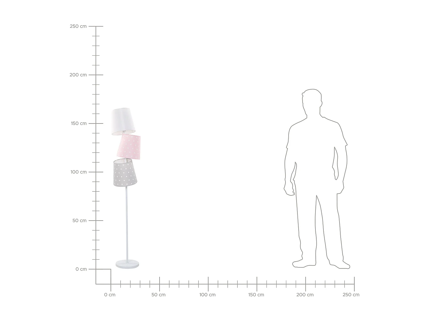 Lampadaire multicolor 164 cm RIO GRANDE