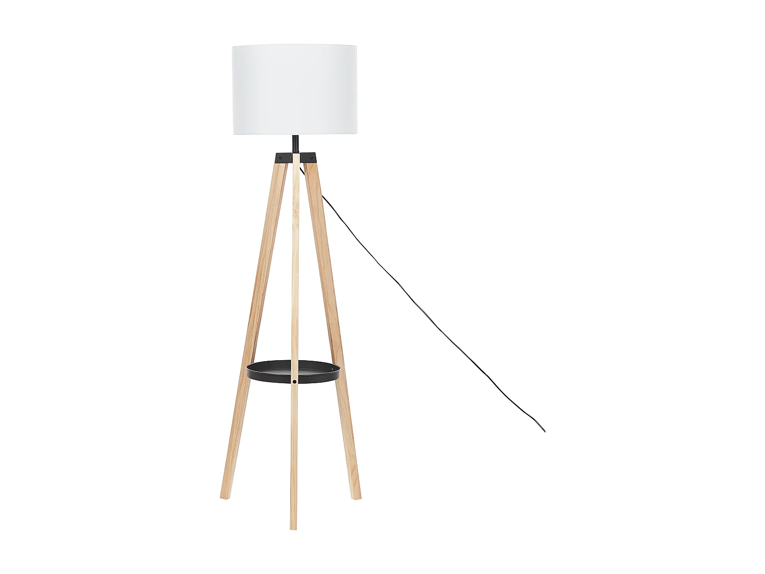 Lampada da pavimento BLUFF Legno Bianco