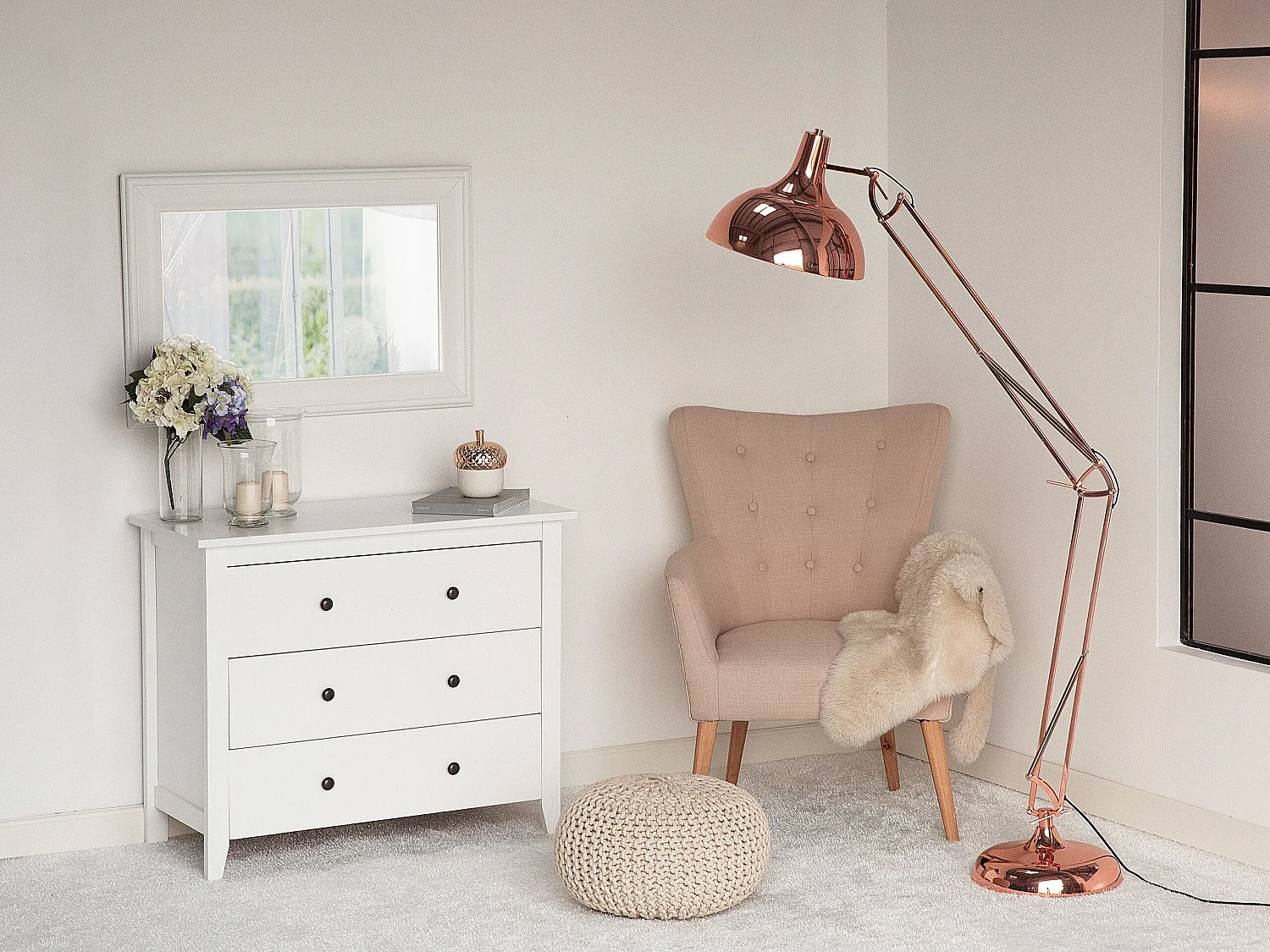 Lampada da pavimento PARANA Regolabile Metallo Rame