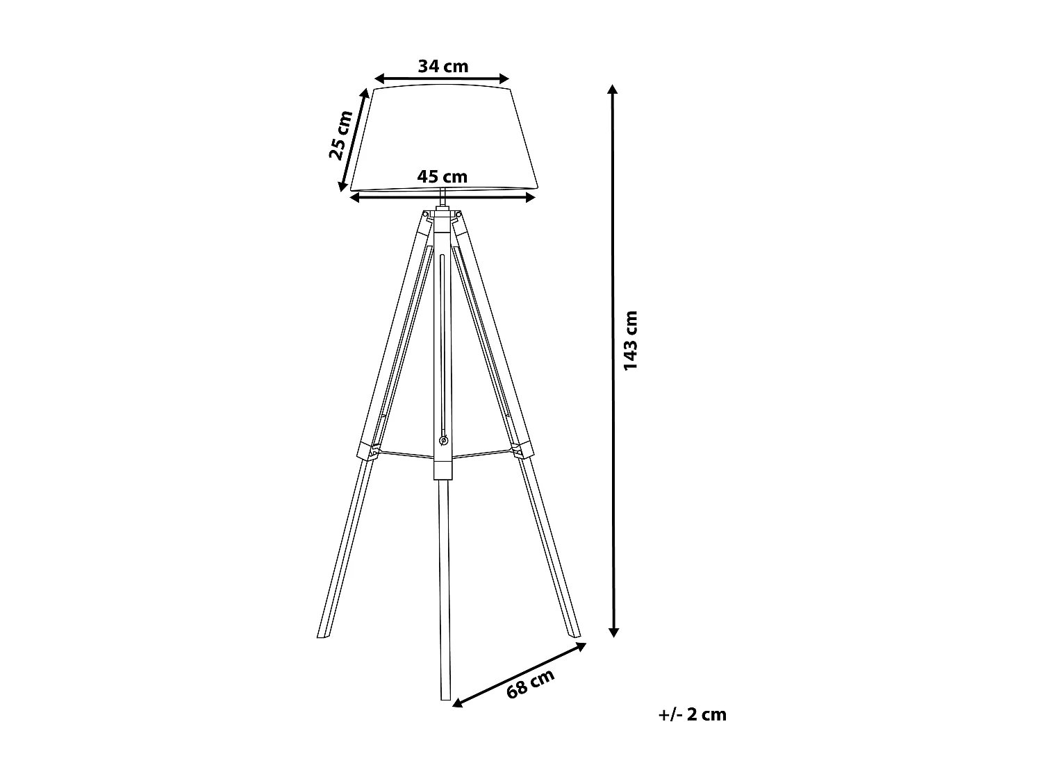 Lampadaire MADEIRA Bois de pin Noir