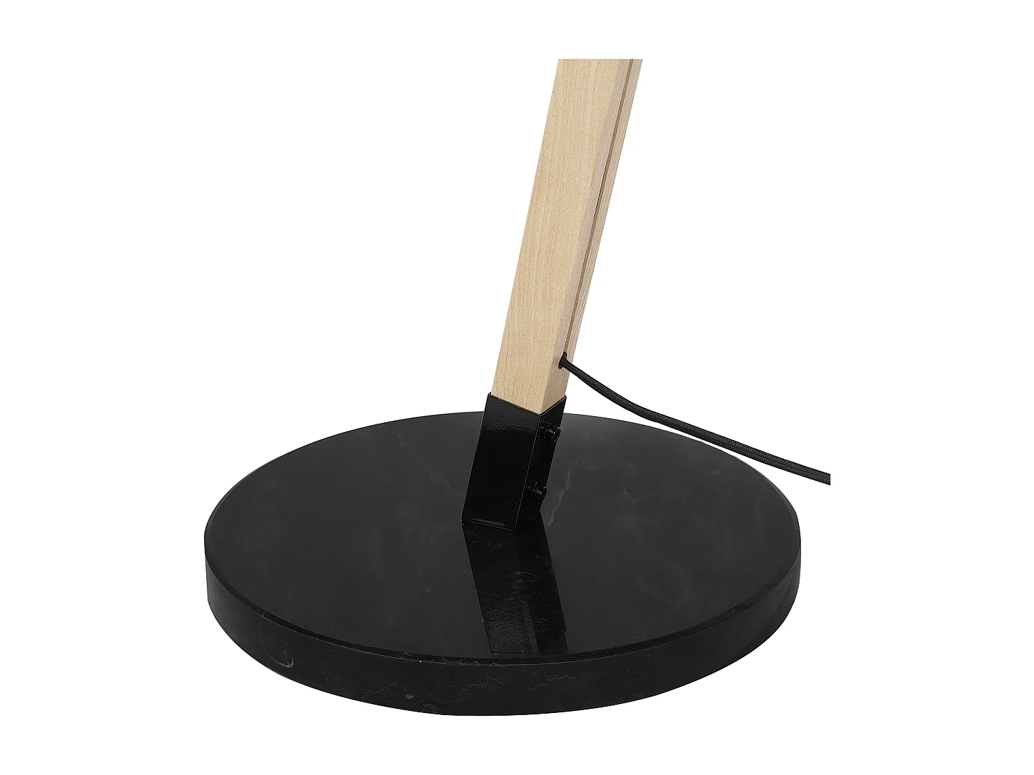 Lampada da pavimento HETTON Regolabile Legno Nero