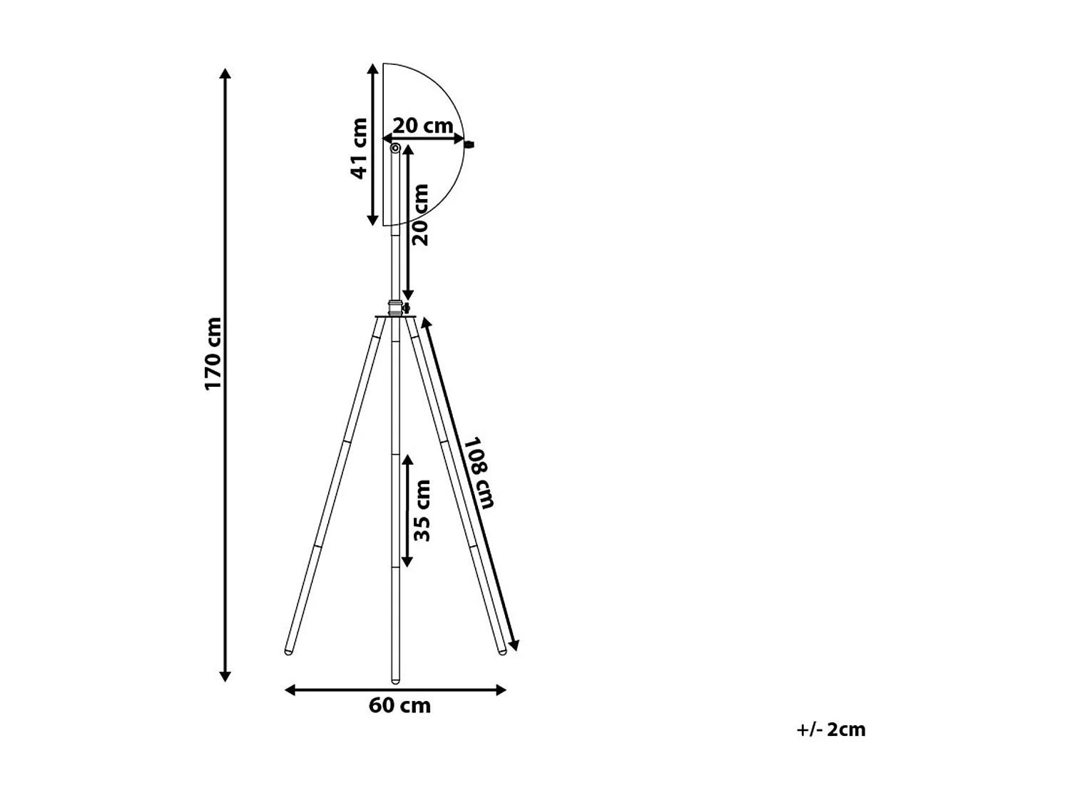 Lampadaire THAMES Métal Blanc