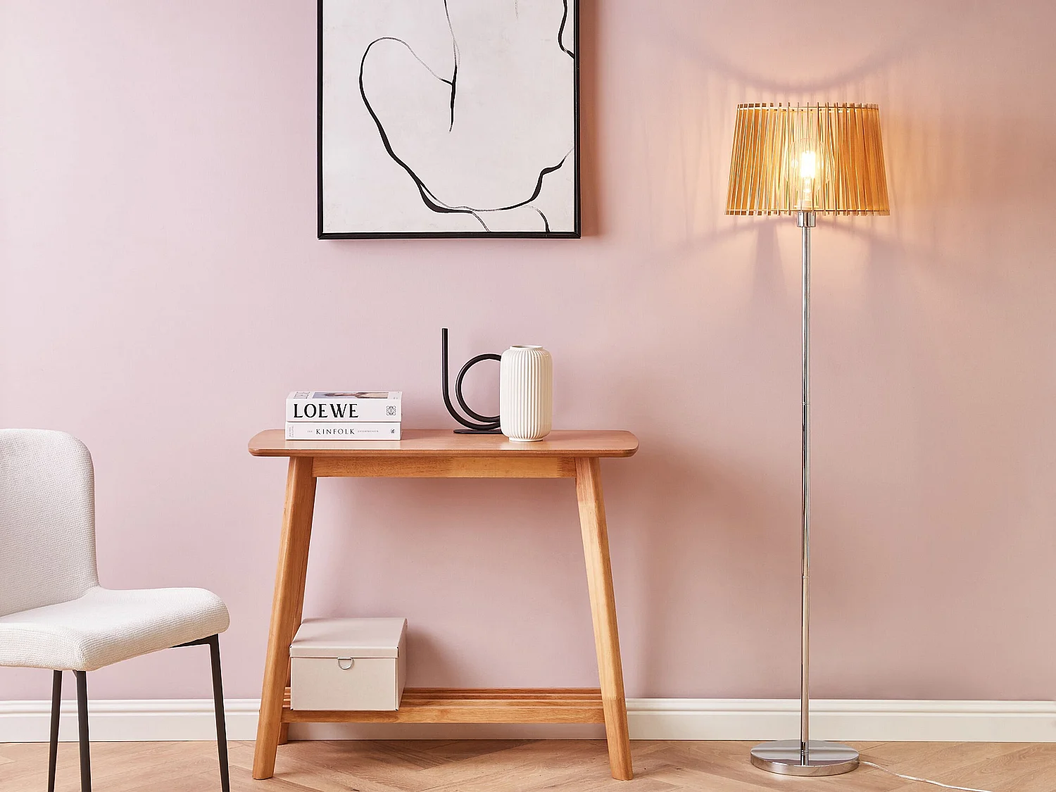 Candeeiro de pé FORGE Metal Castanho claro