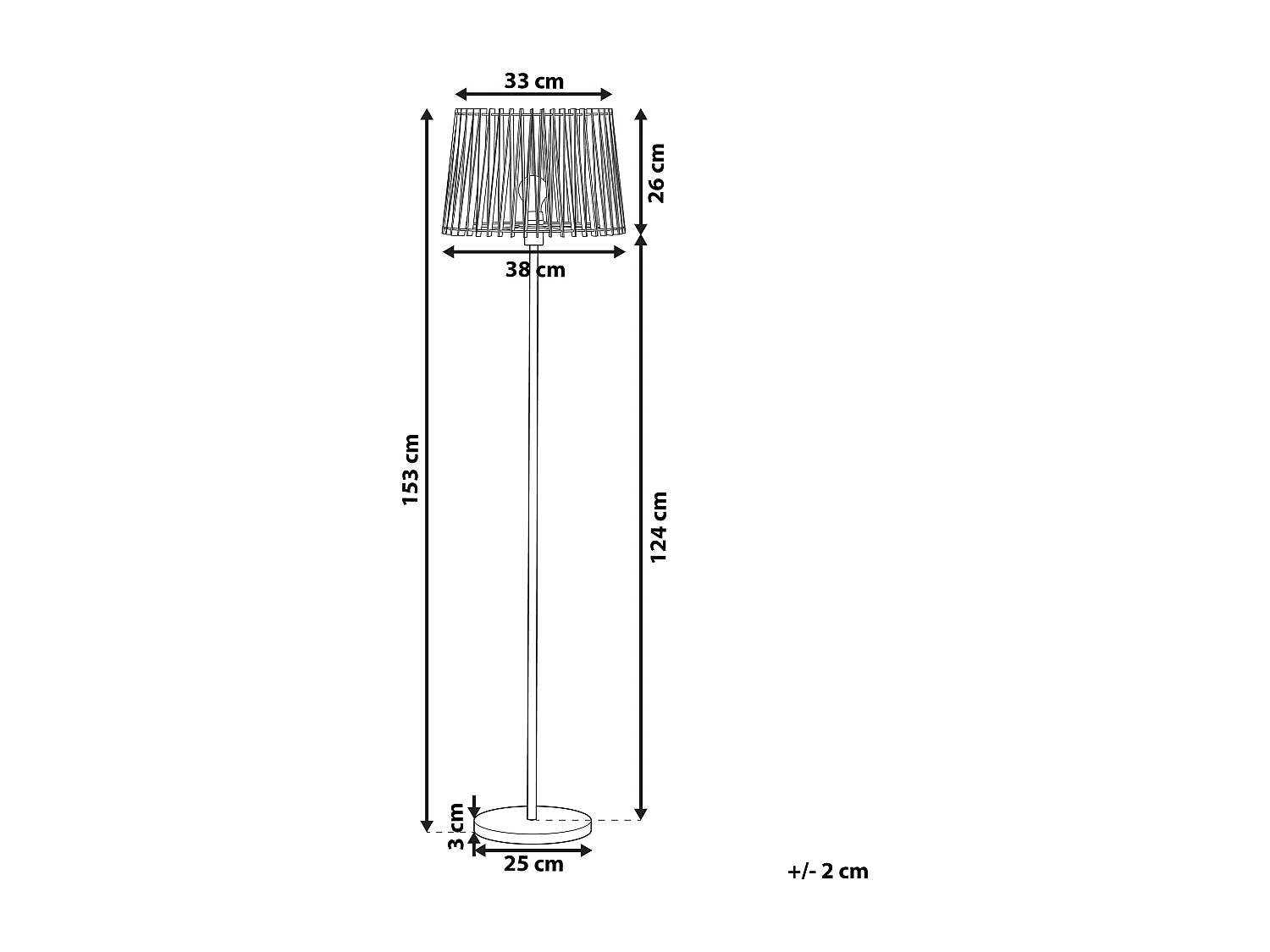 Staande lamp FORGE Metaal Lichtbruin