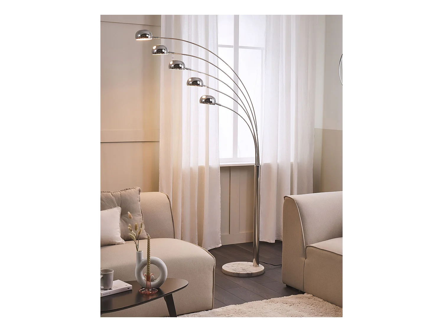 Staande lamp FLINDERS Verstelbaar Metaal Zilver