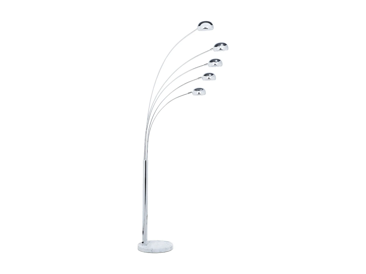 Stehlampe in Glamour Stil 5-flamig verchromtes Metall silber Flinders
