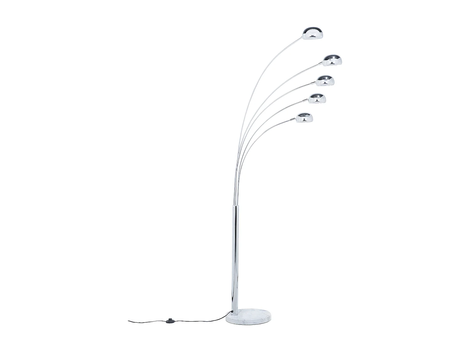 Lampada da pavimento FLINDERS Regolabile Metallo Argento