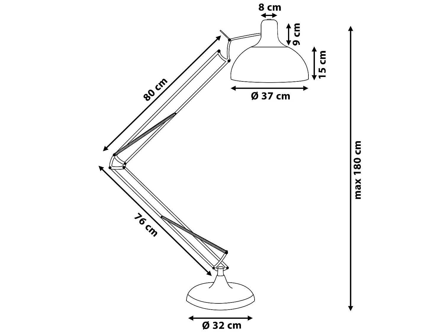 Staande lamp wit PARANA