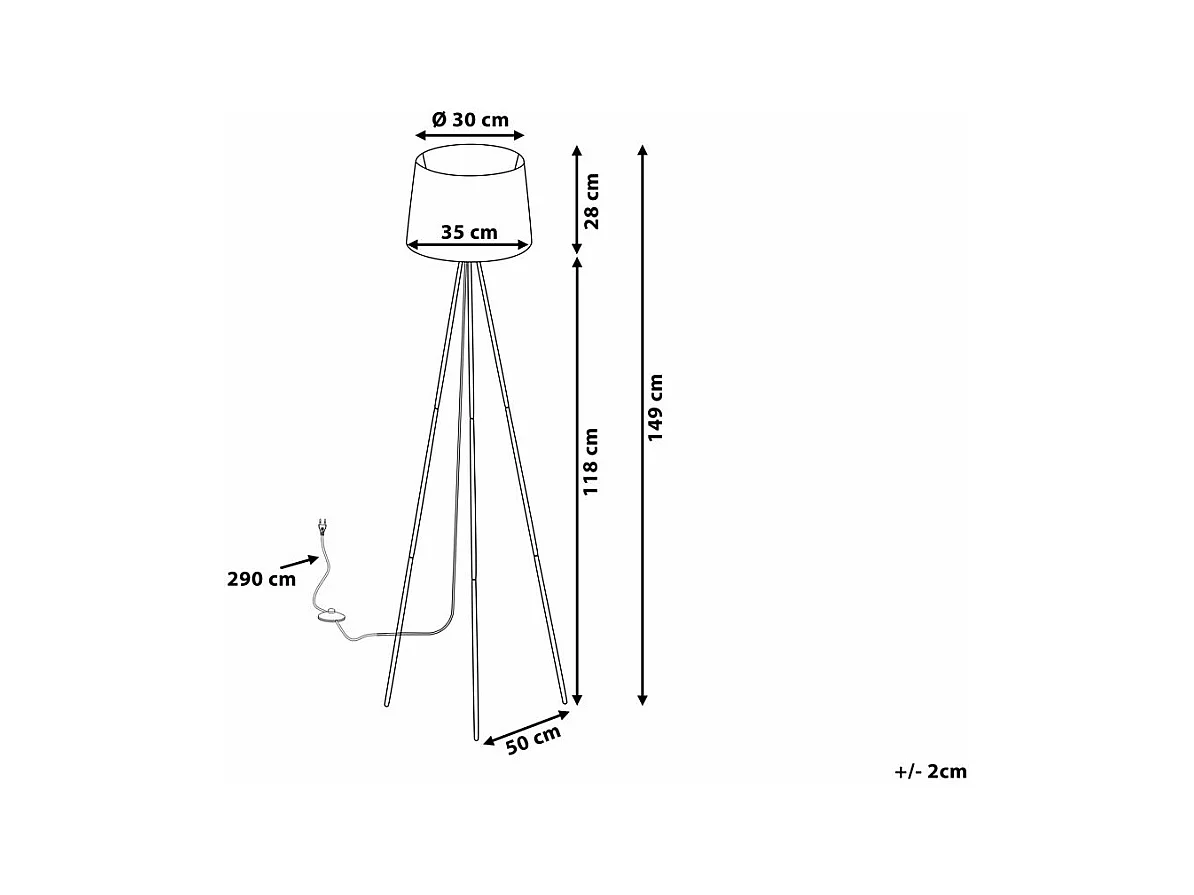Staande lamp SAMBRA Metaal Wit