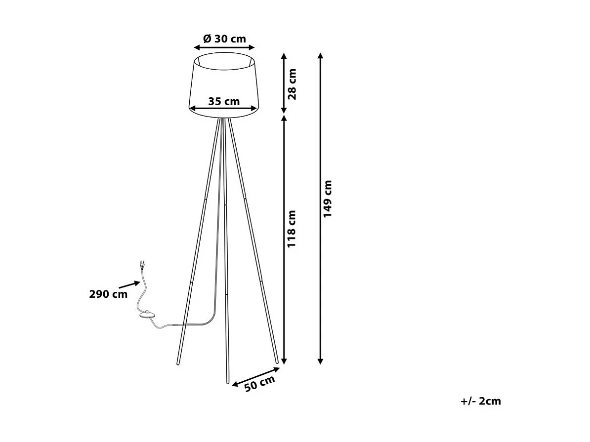 Lampadaire SAMBRA Métal Blanc