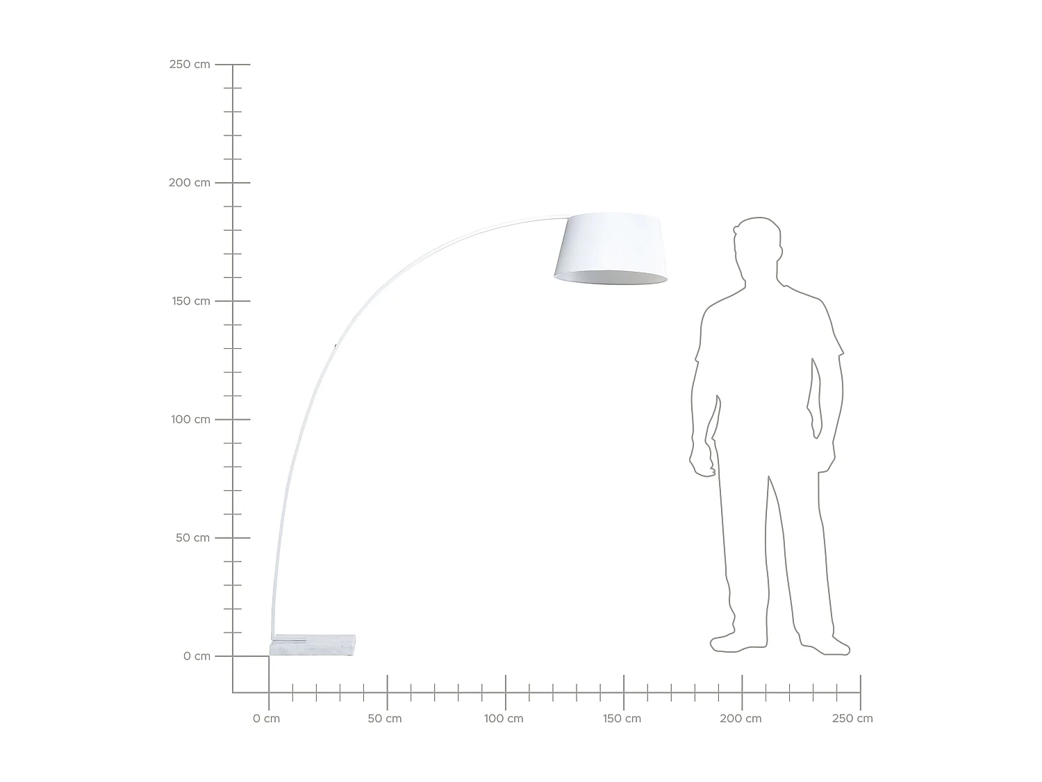 Lampada da pavimento BENUE Metallo Bianco