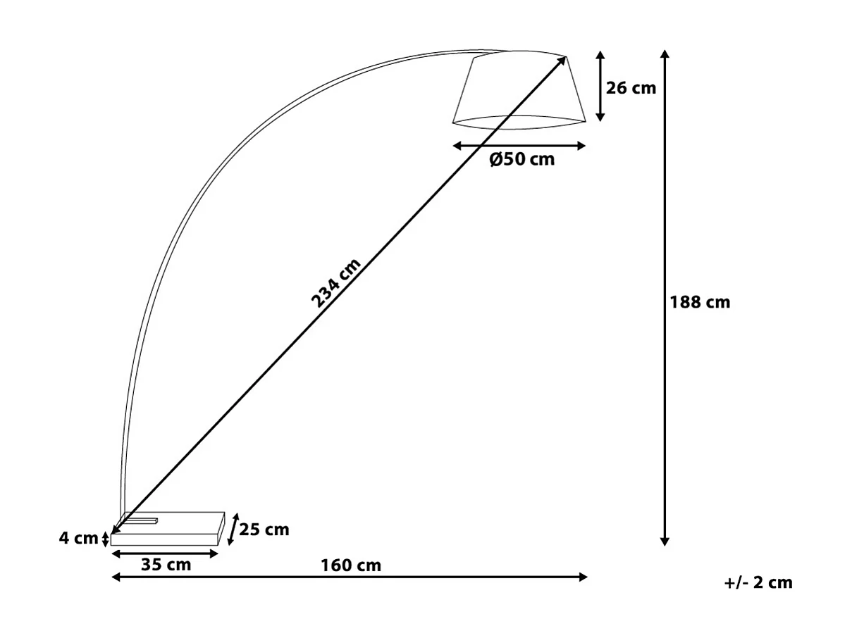 Lampada da pavimento BENUE Metallo Bianco