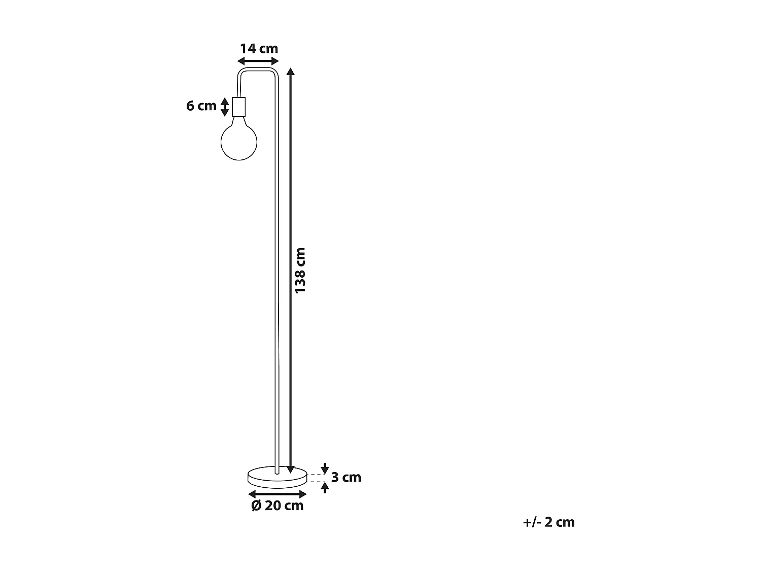 Lampadaire SAVENA Métal Cuivré