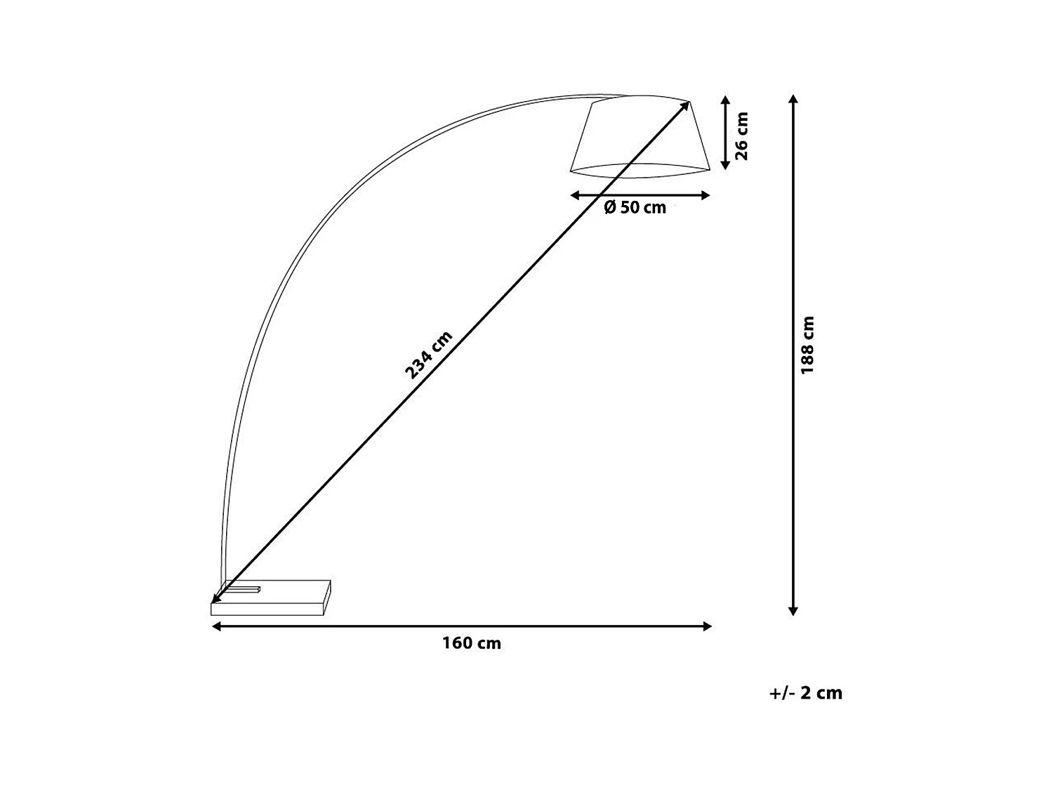 Staande lamp BENUE Metaal Grijs