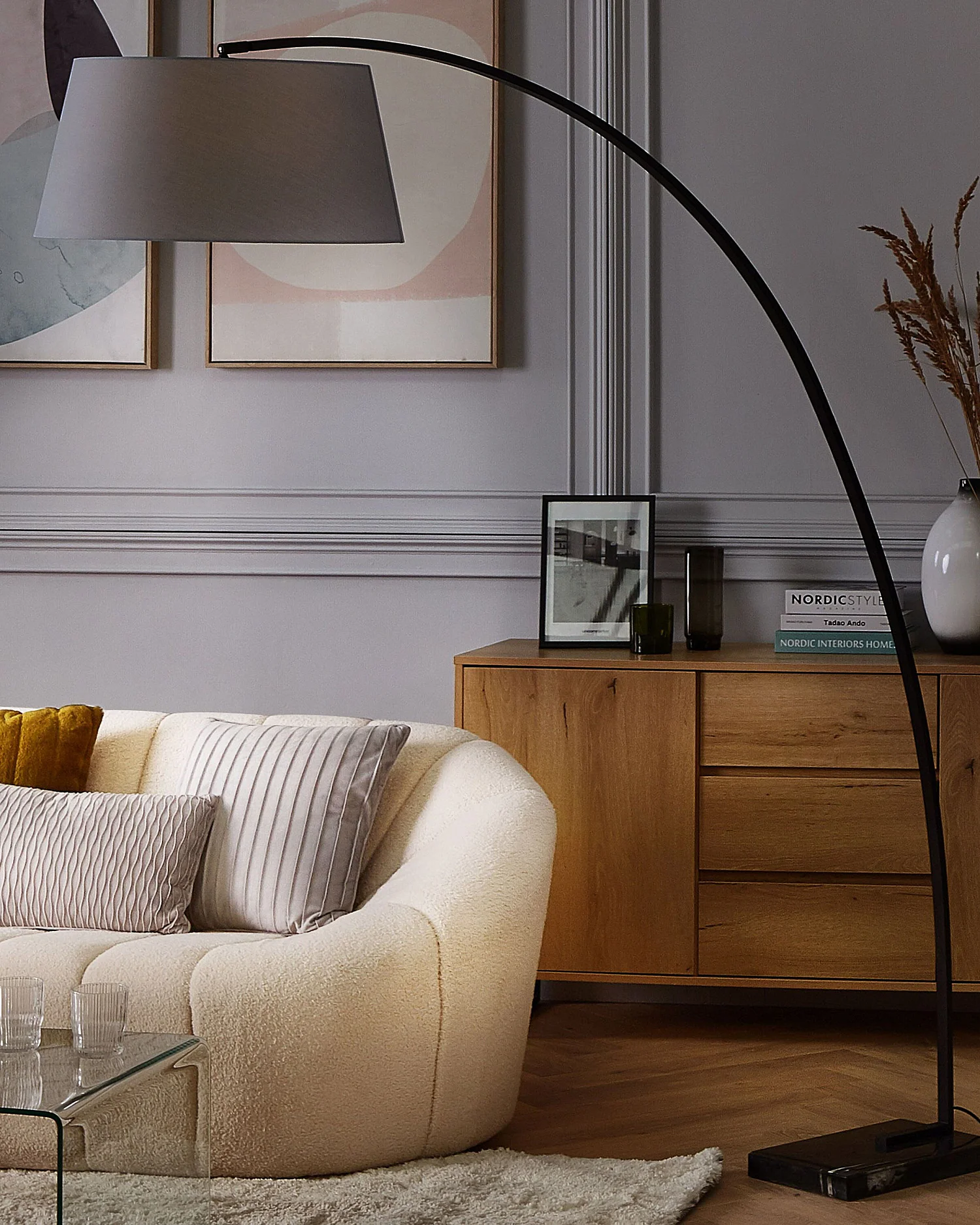 Staande lamp BENUE Metaal Grijs