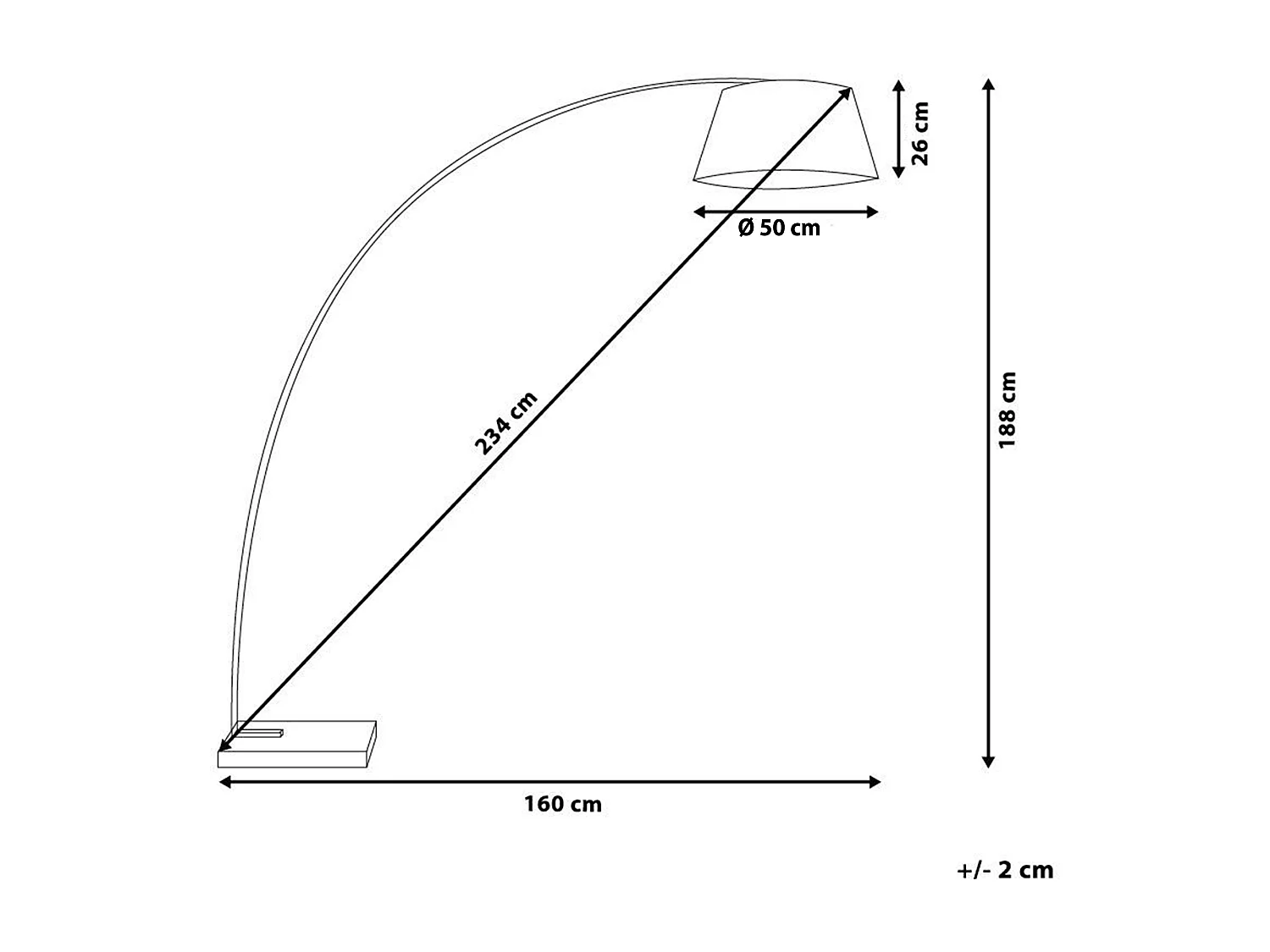 Lampadaire gris BENUE