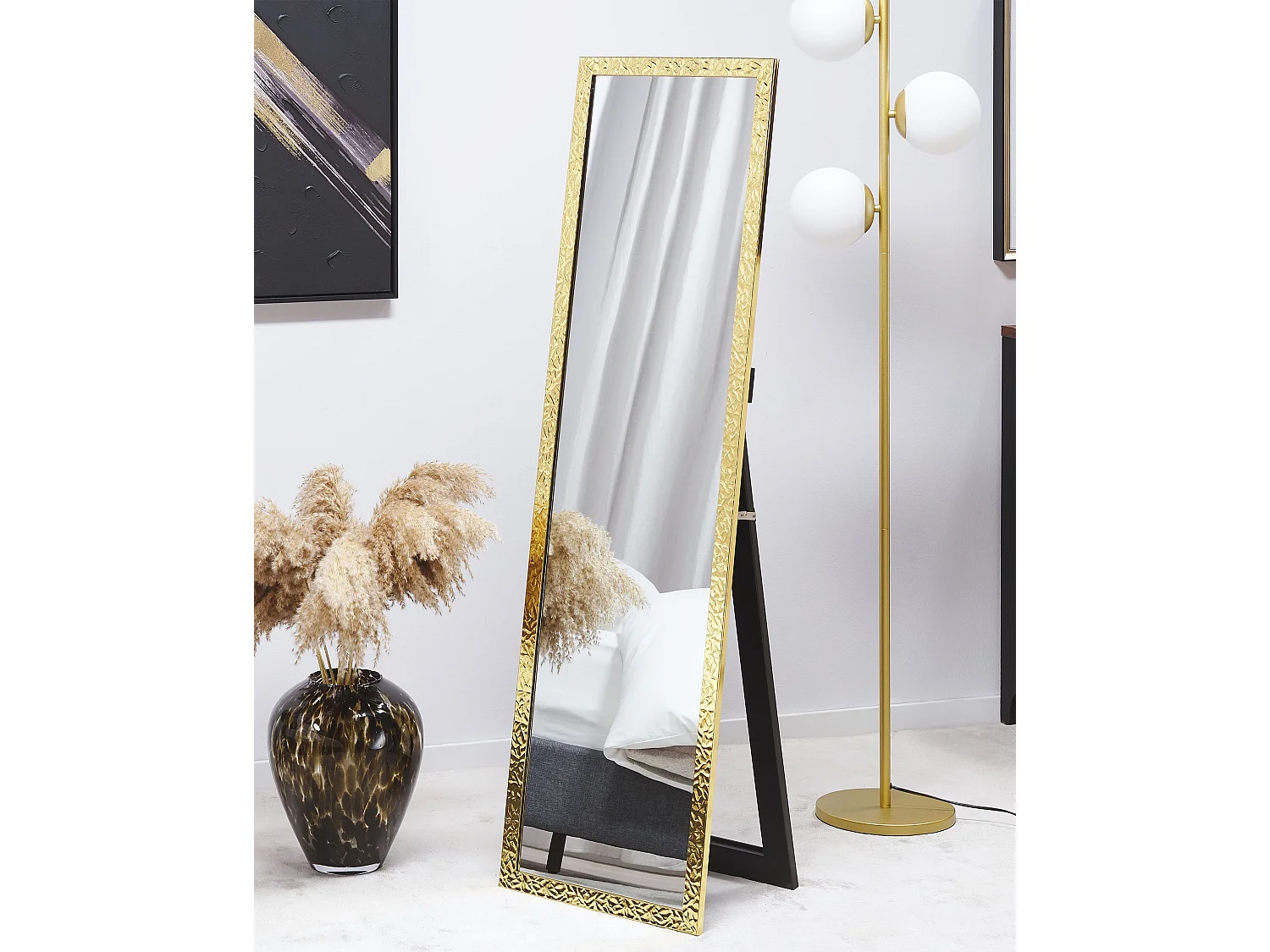 Miroir sur pied BRECEY 140 cm Doré