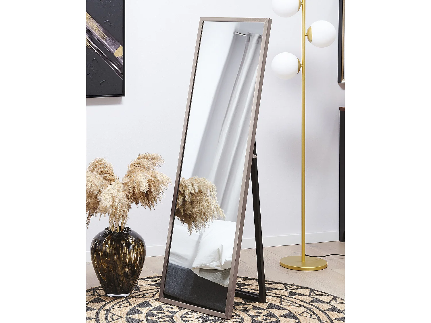 Miroir sur pied TORCY 140 cm Argenté