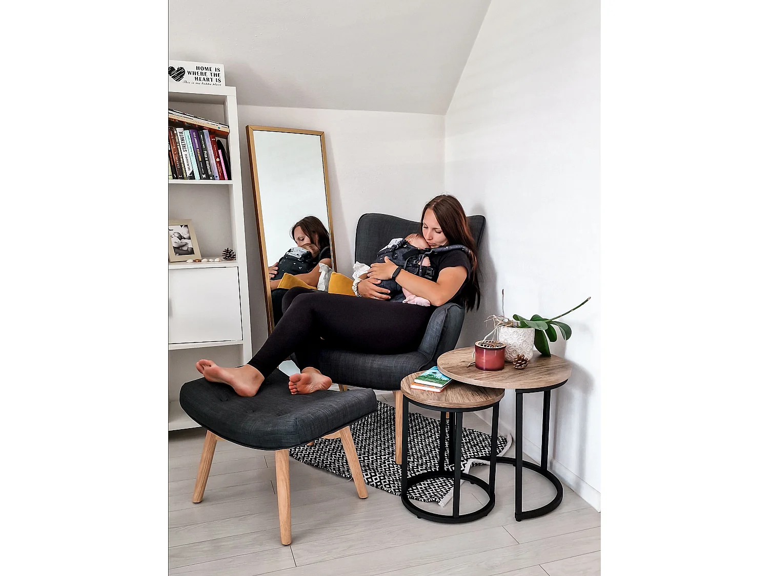 Miroir sur pied TORCY 140 cm Doré