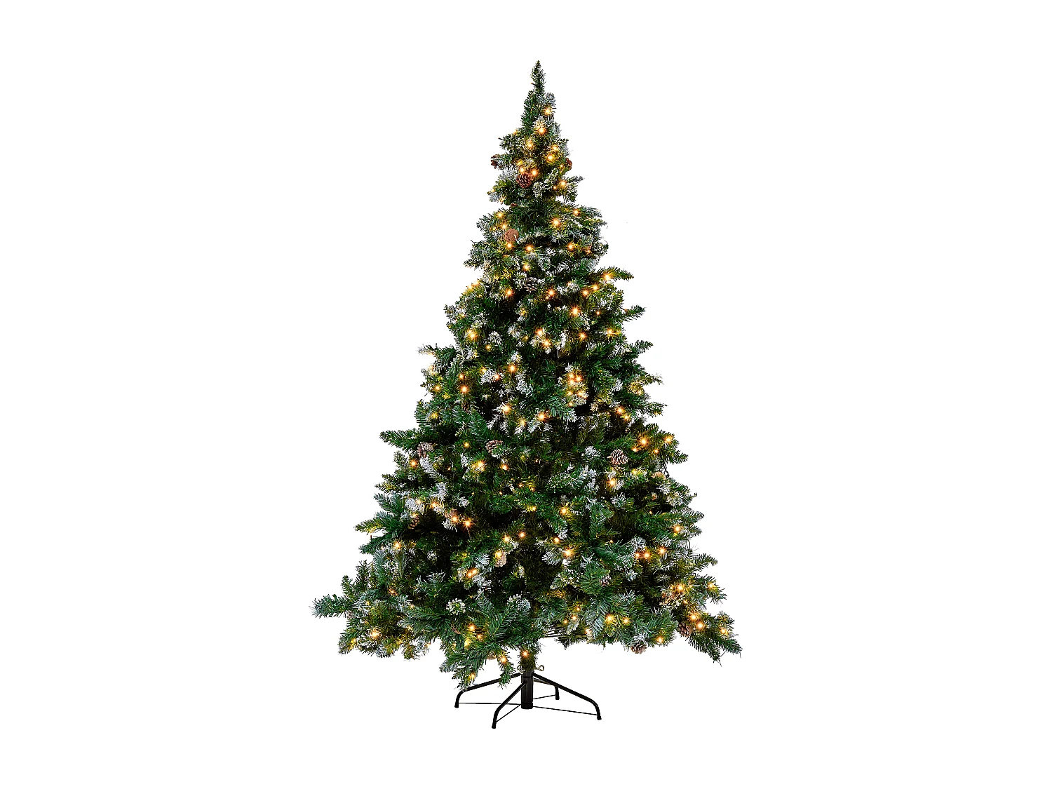 Sapin de Noël artificiel vert pré-illuminé 210 cm PALOMAR