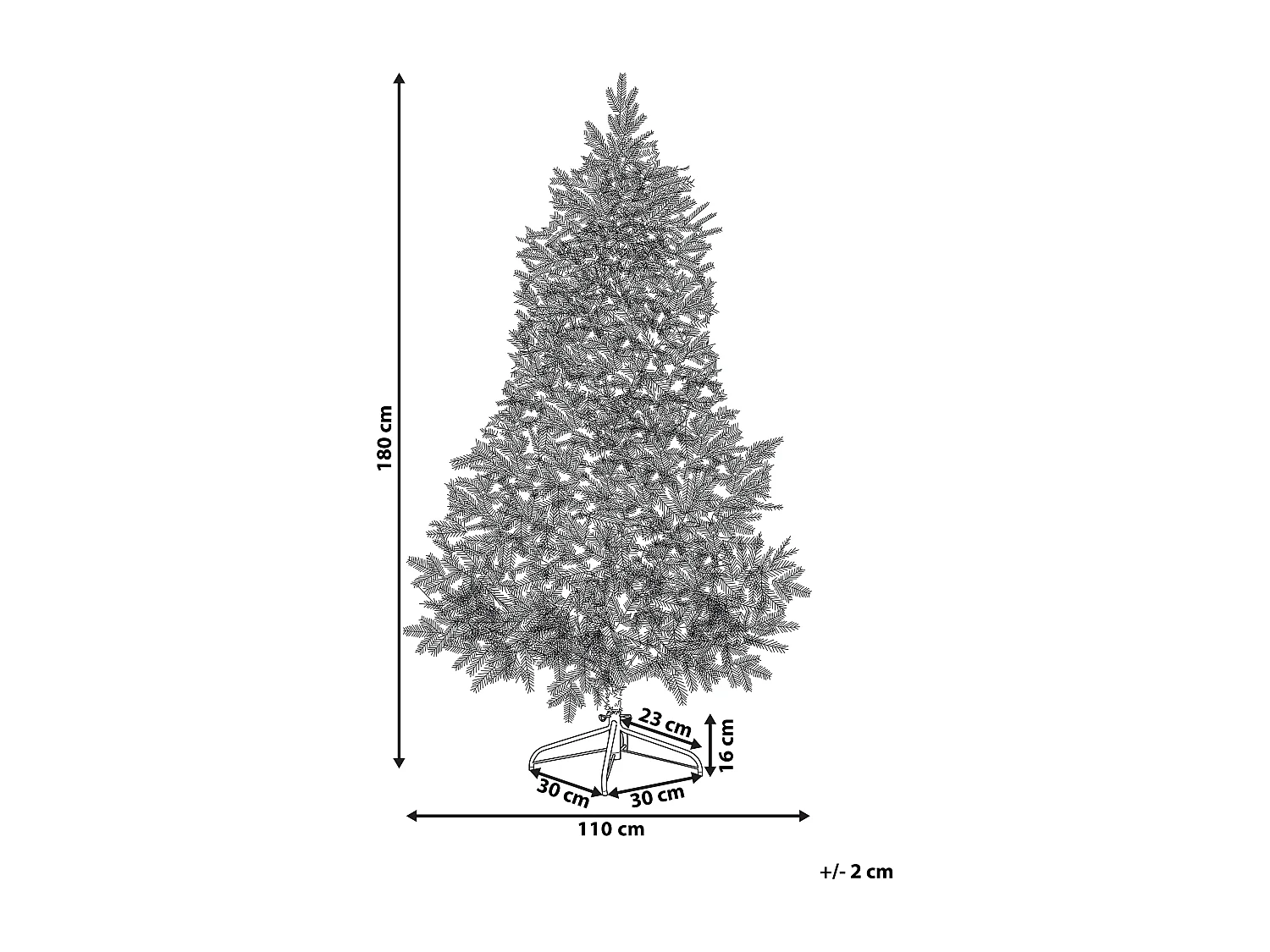 Sapin de Noël artificiel 180 cm blanc TOMICHI