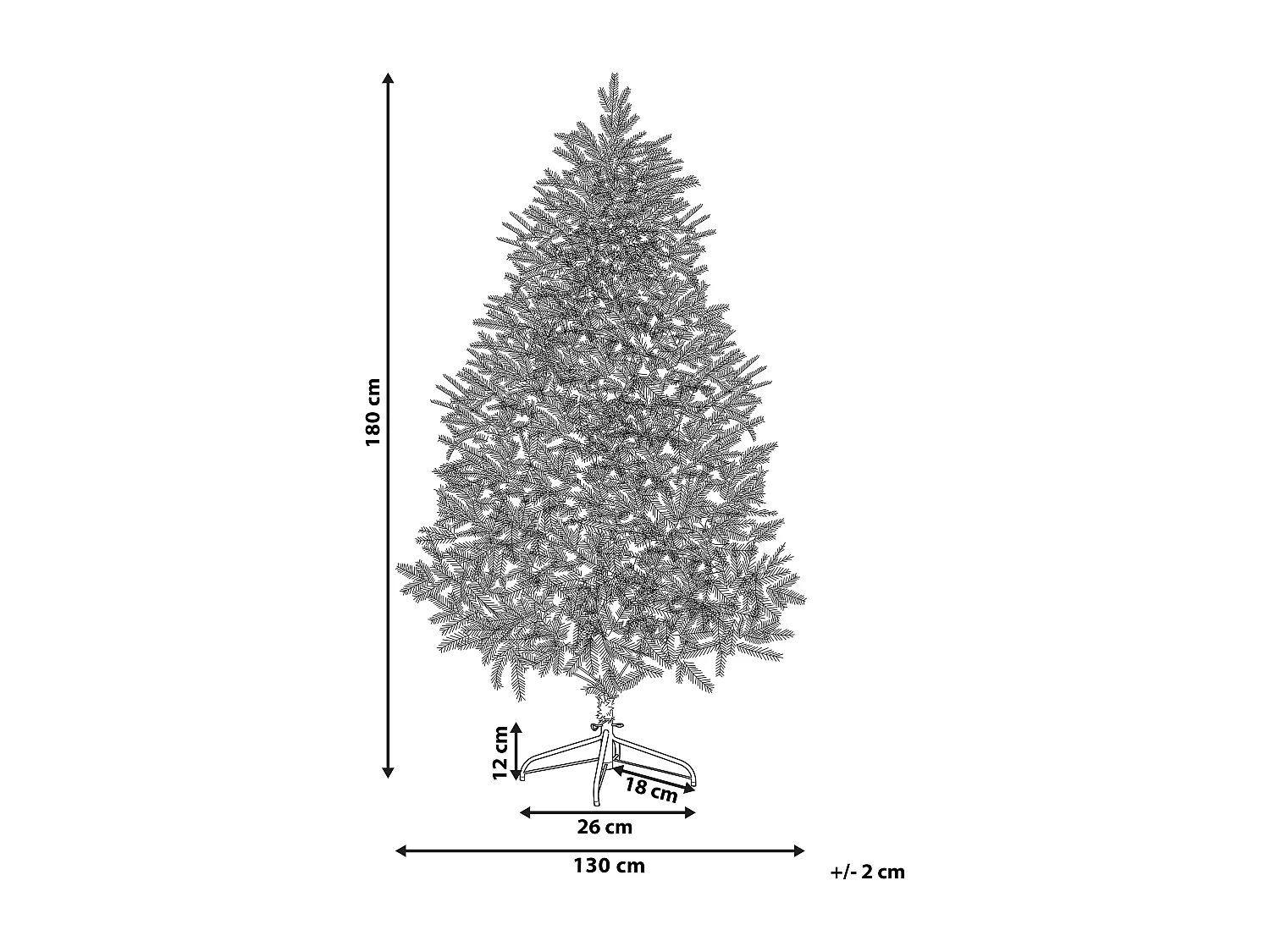 Sapin de Noël recouvert de neige artificielle 180 cm BASSIE