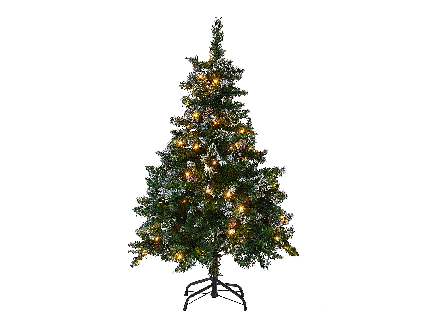 Sapin de Noël artificiel LED PALOMAR 120 cm Vert foncé