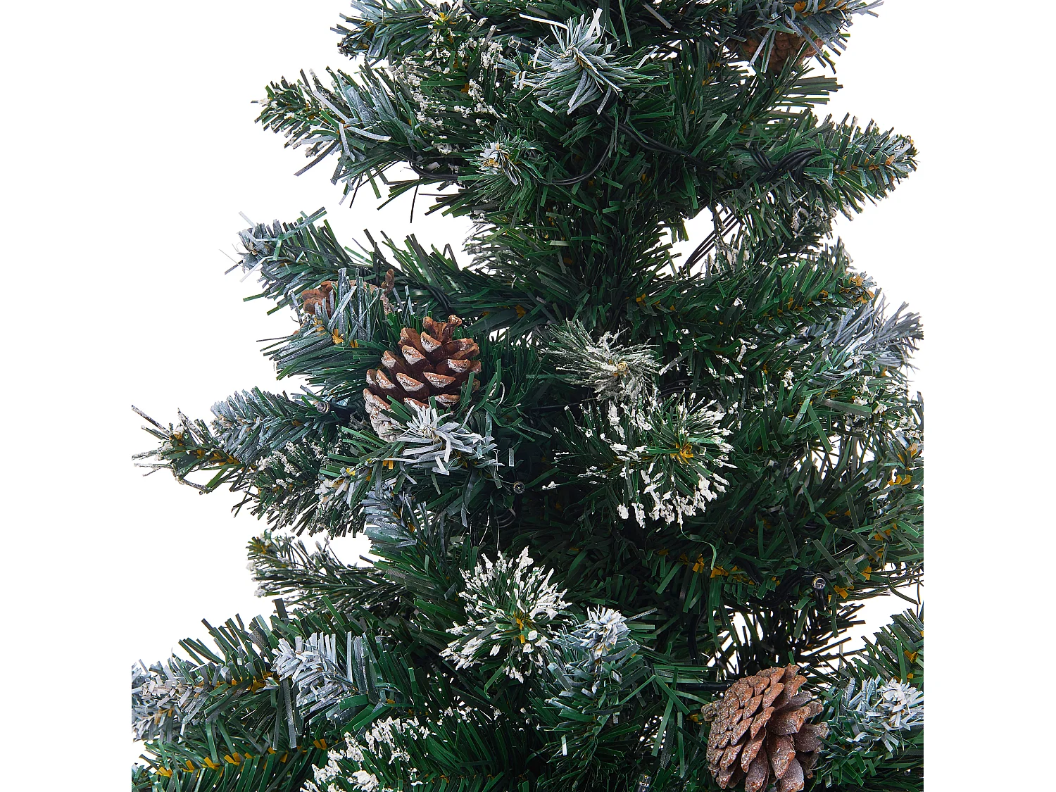 Sapin de Noël artificiel LED PALOMAR 120 cm Vert foncé