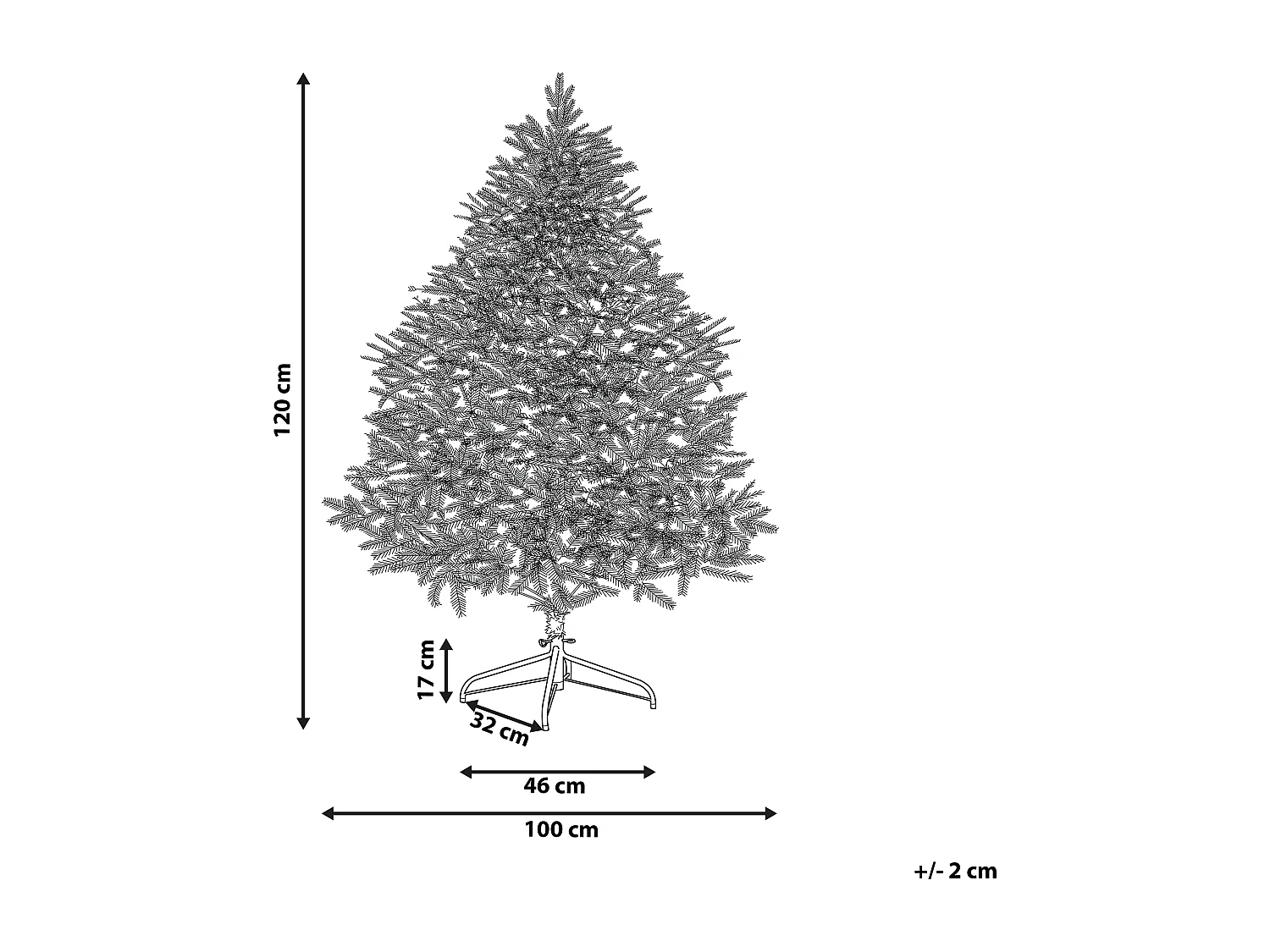 Albero di natale 120 cm rosa FARNHAM