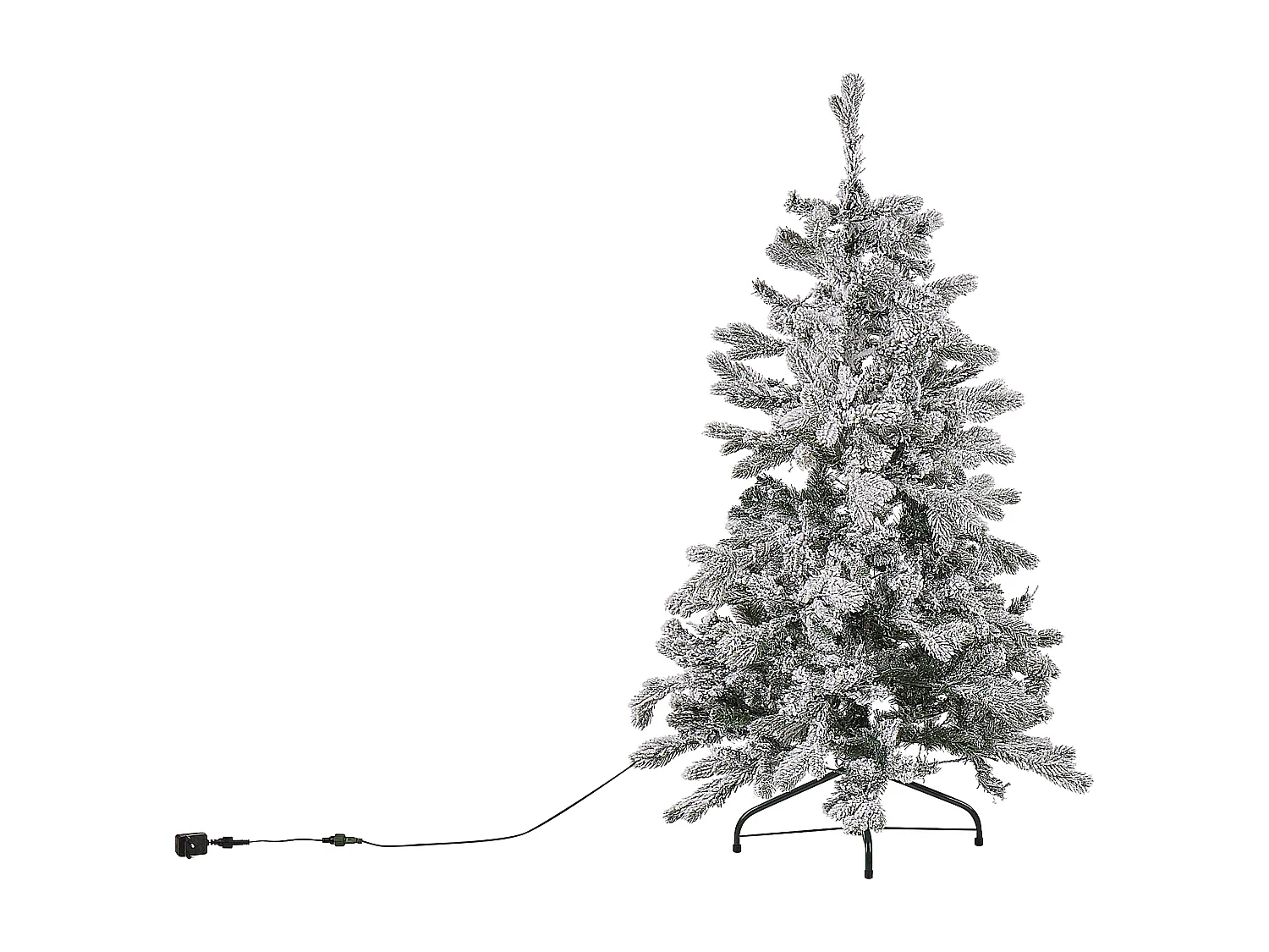 Künstlicher Weihnachtsbaum schneebedeckt 120 cm mit LED-Beleuchtung weiß Tatlow
