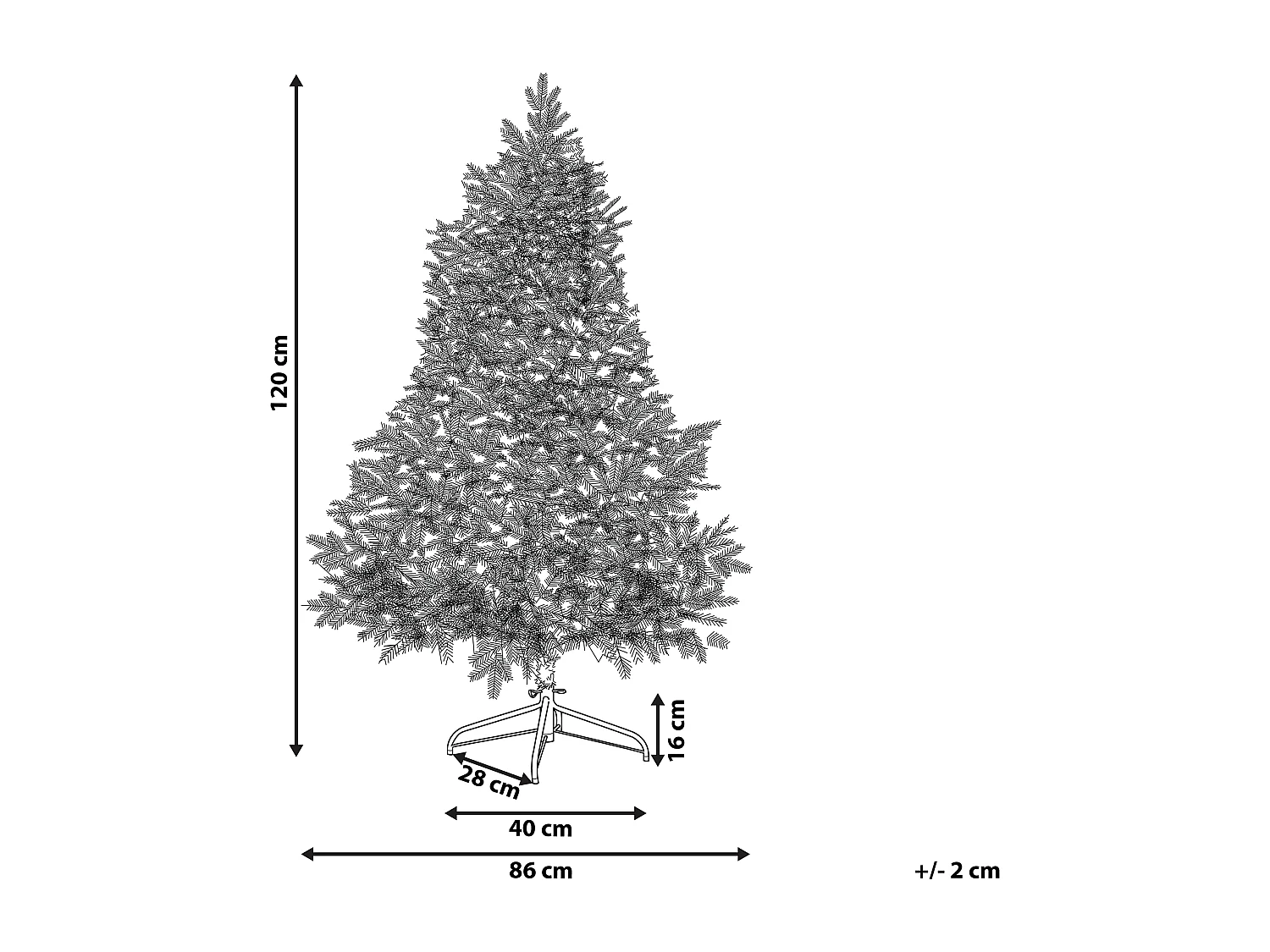 Künstlicher Weihnachtsbaum schneebedeckt 120 cm mit LED-Beleuchtung weiß Tatlow