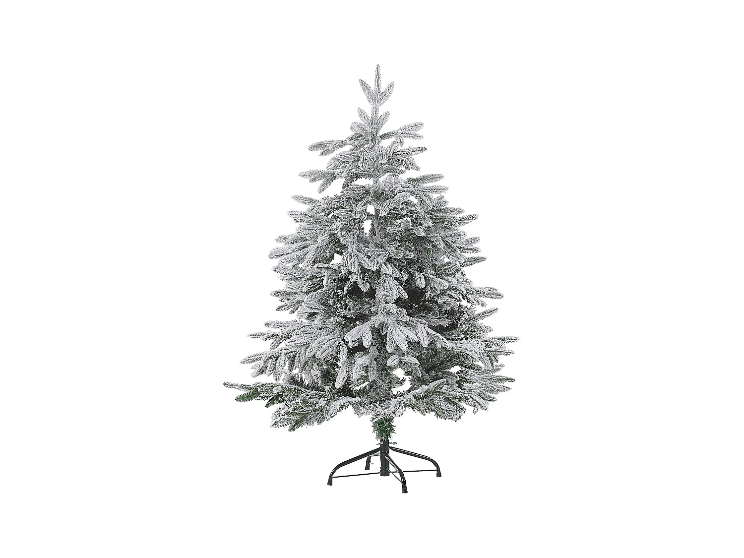 Künstlicher Weihnachtsbaum mit Schnee 120 cm schneebedeckt weiß Bassie